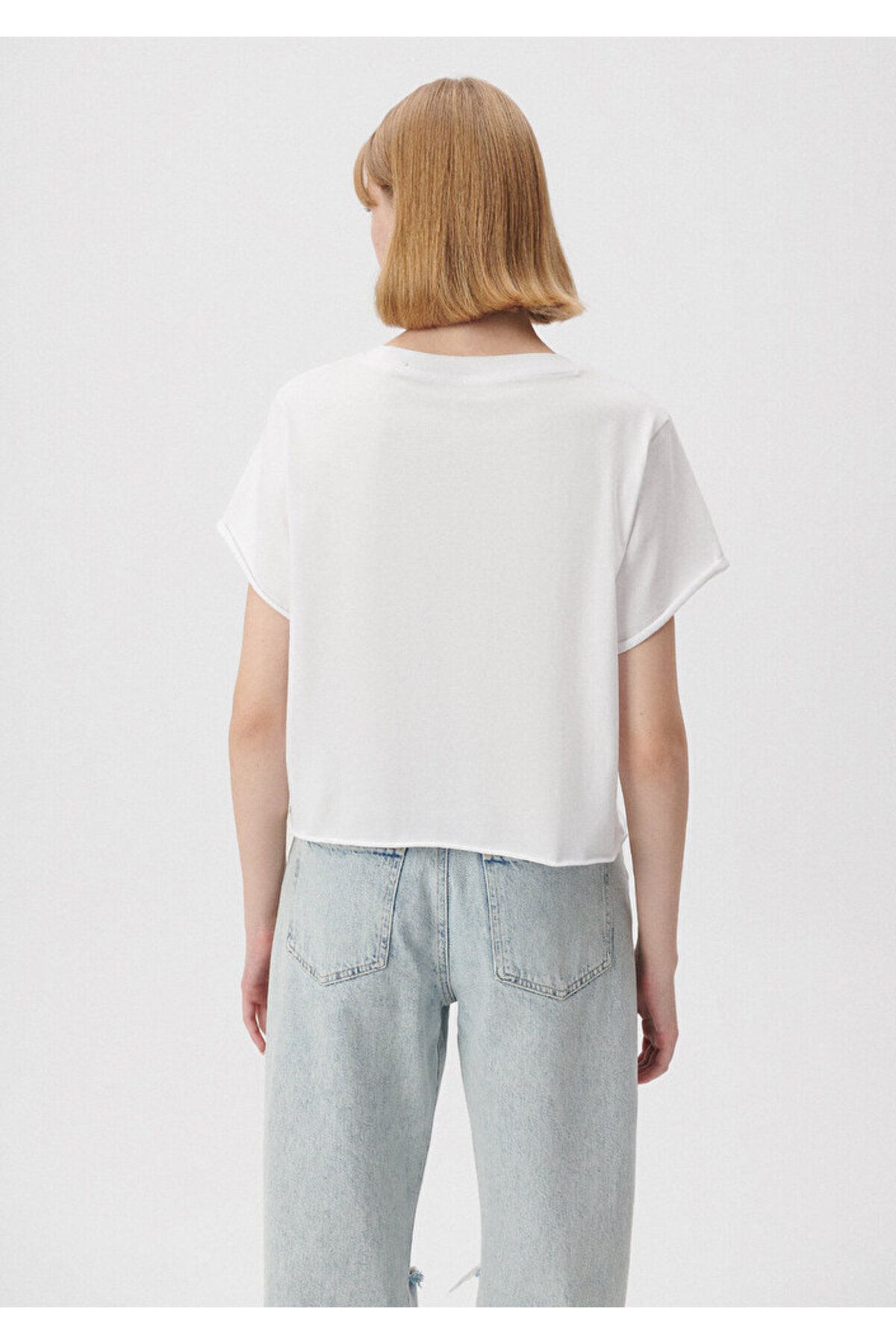 Mavi تی شرت برش پایه سفید / کوتاه 168220-620