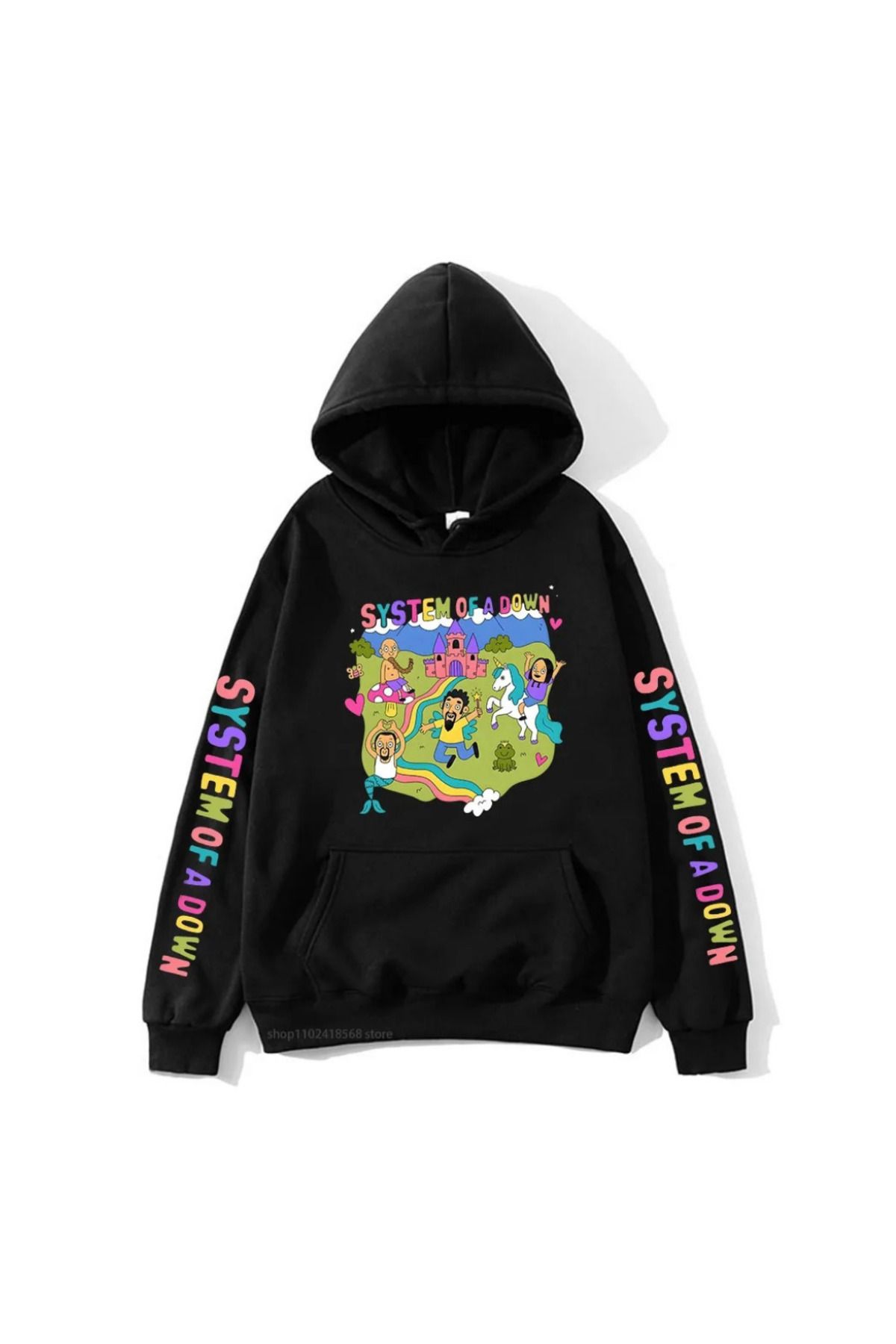 Touz System Of A Down Printed Oversize Hoodie Trendyol