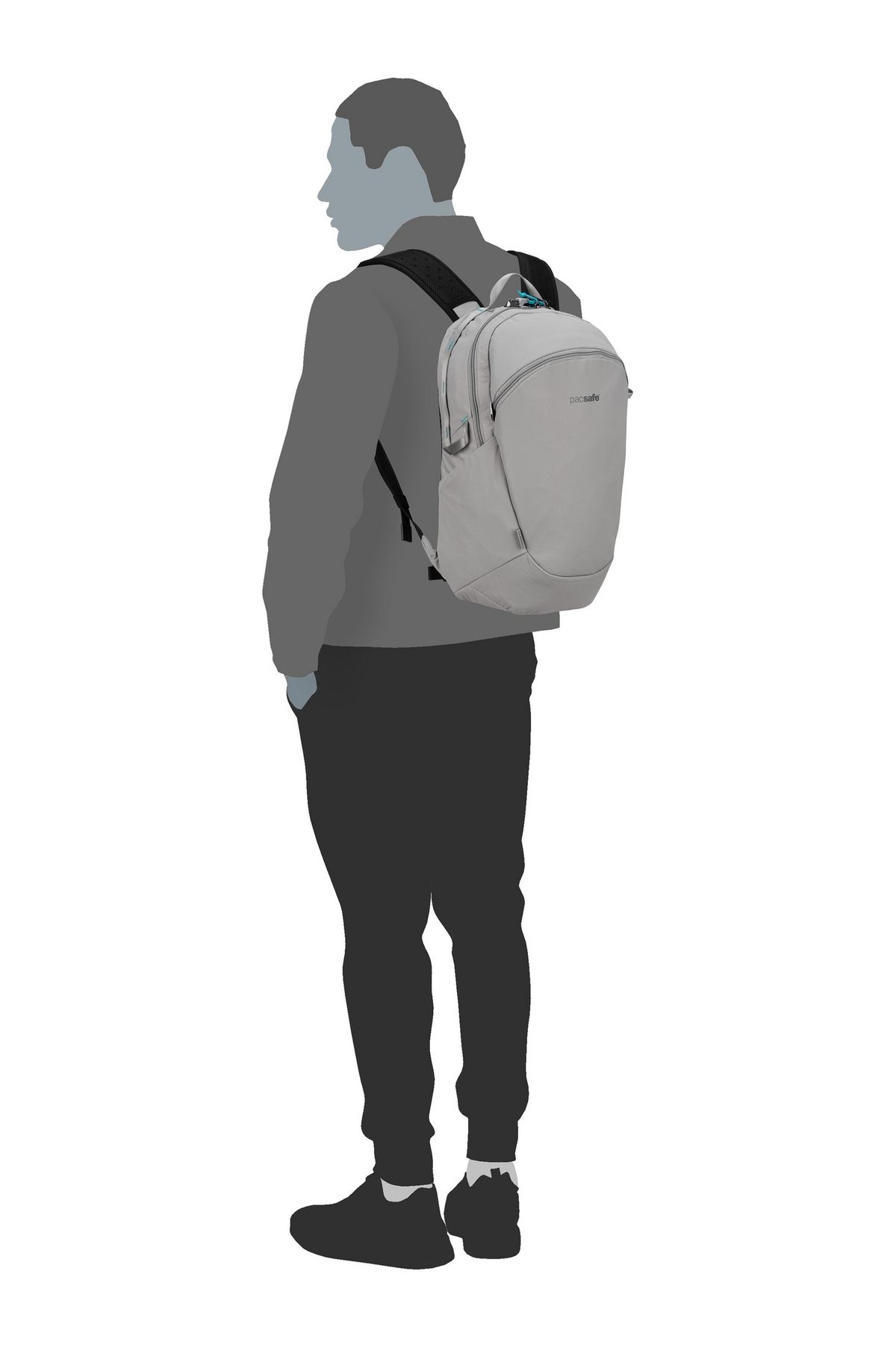 Pacsafe Rucksack Grau Unifarben