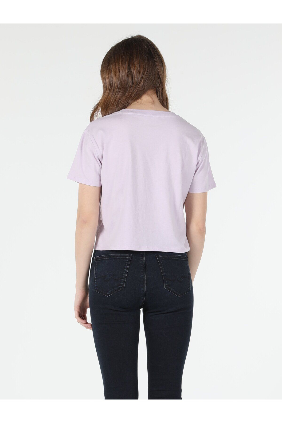 Colin’s تی شرت آستین کوتاه زنانه به رنگ بنفش چاپ شده با یقه ی منظم