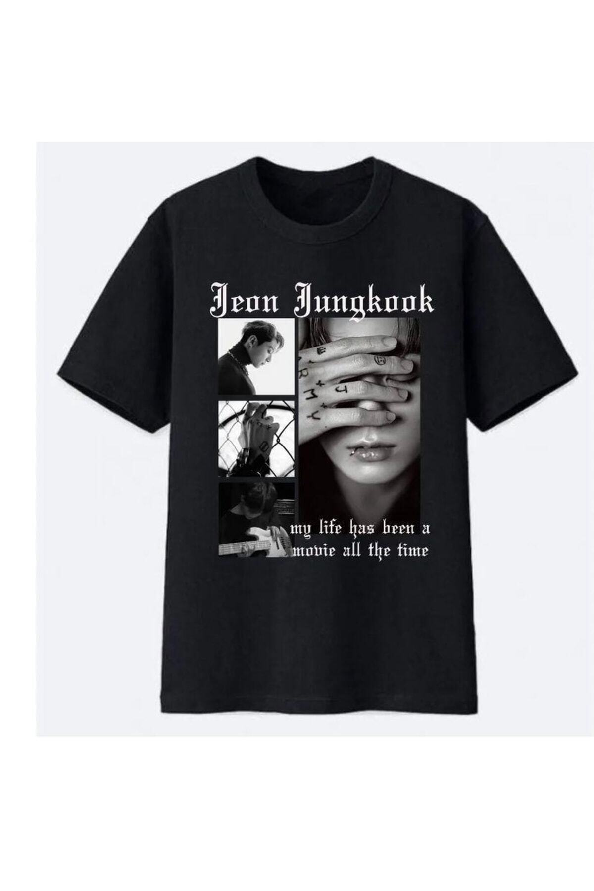   Jungkook モノロゴ Tシャツ М ブラック Pisa Art Bts Jeon Jungkook My Life Unisex T-Shirt- Trendyol