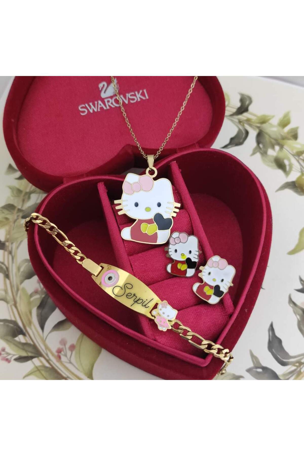 Çocuk kolye küpe bileklik set