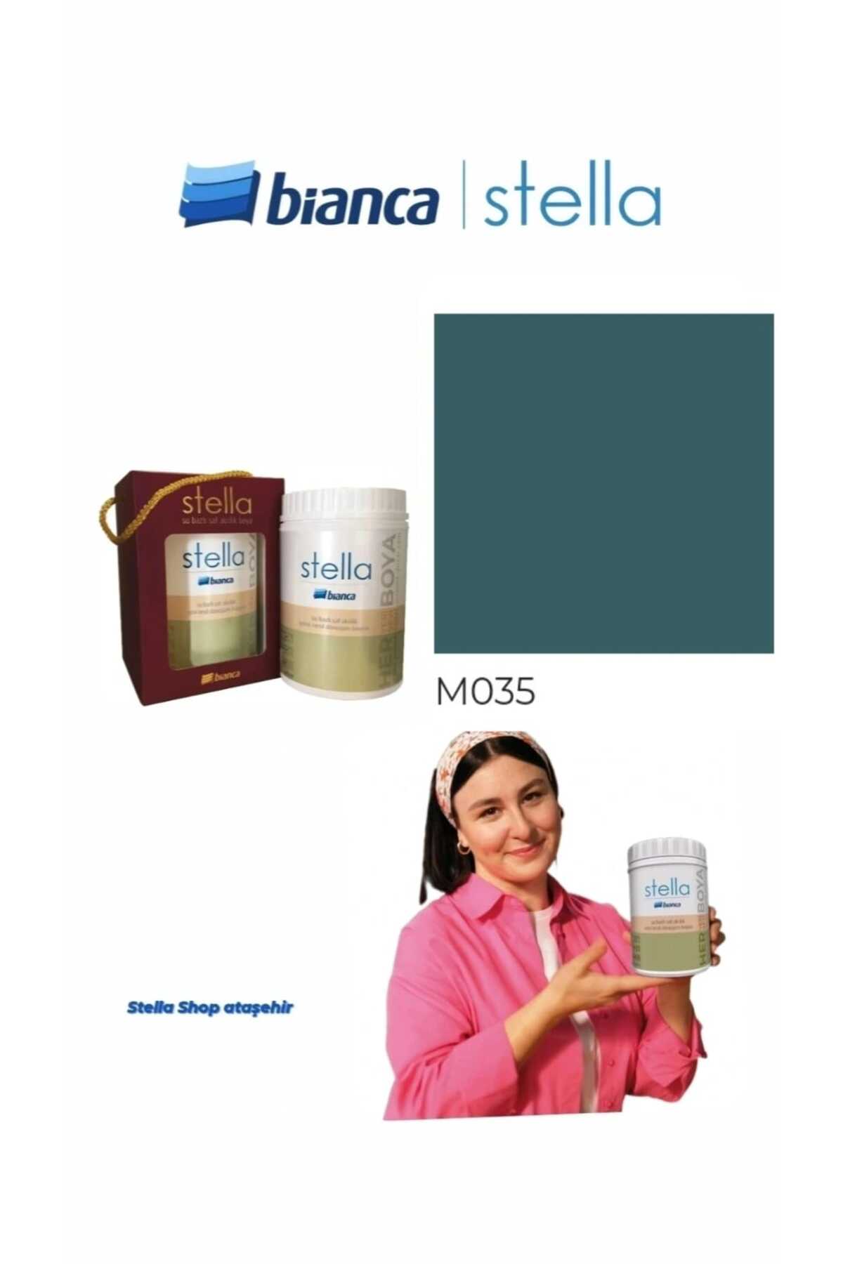 Bianca Stella Su Bazlı Saf Akrilik Boya 500ml - M035