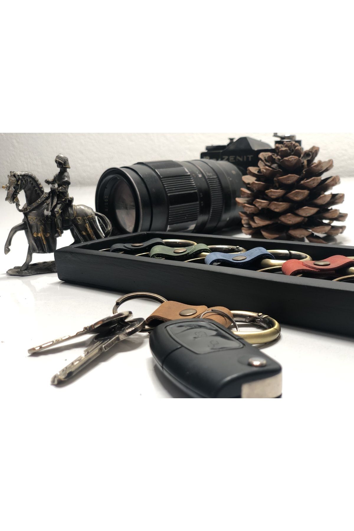 overcraft-1.Class Quality Genuine Leather Double Sided Handmade Keychain 5
