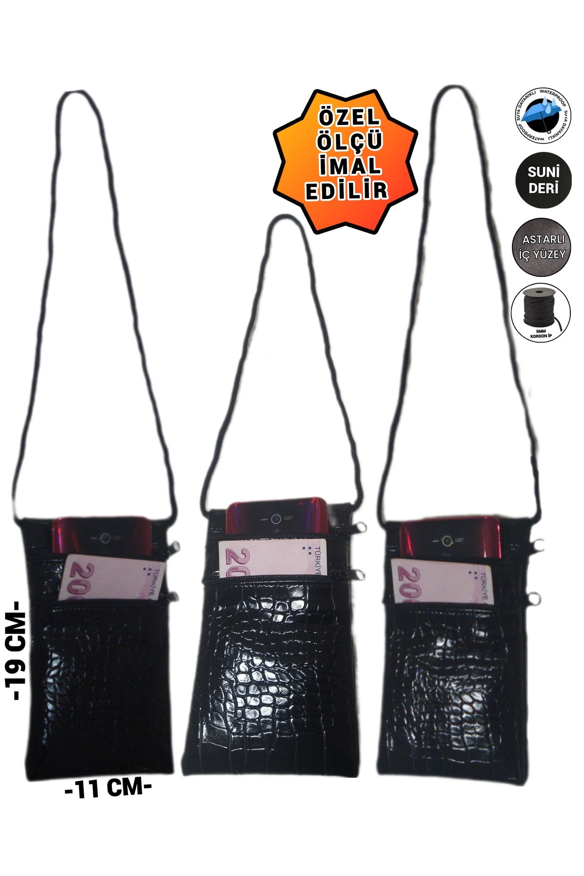 کیف پول مردانه مشکی SEVBAGS | SUNİ DERİ اورجینال - تصویر 2