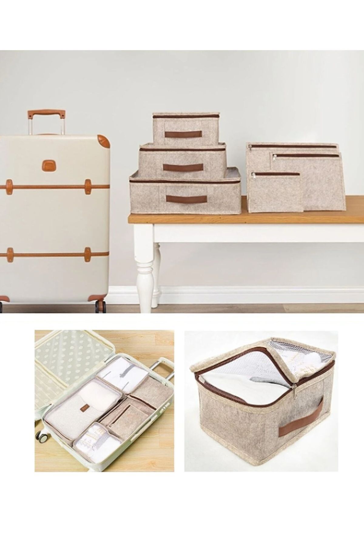 Helen's Home 6'lı Set Bavul İçi Düzenleyici, Bavul Organizer, Valiz Düzenleyici Set