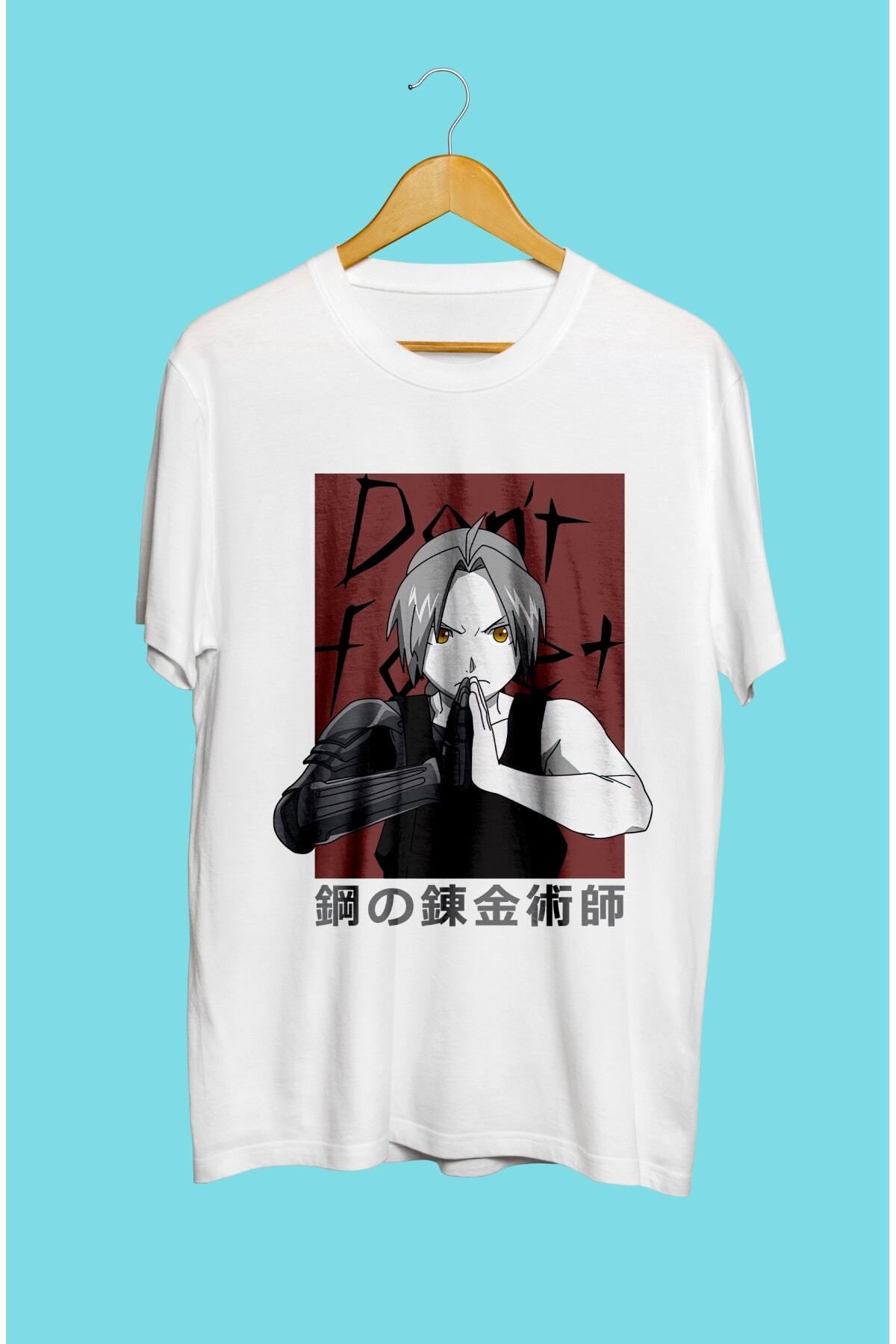 FULL TOLERANCE-Full Metal Alchemist Edward Elric (metanic Sleeve) Anime Character Printed Special Design T-Shirt 1