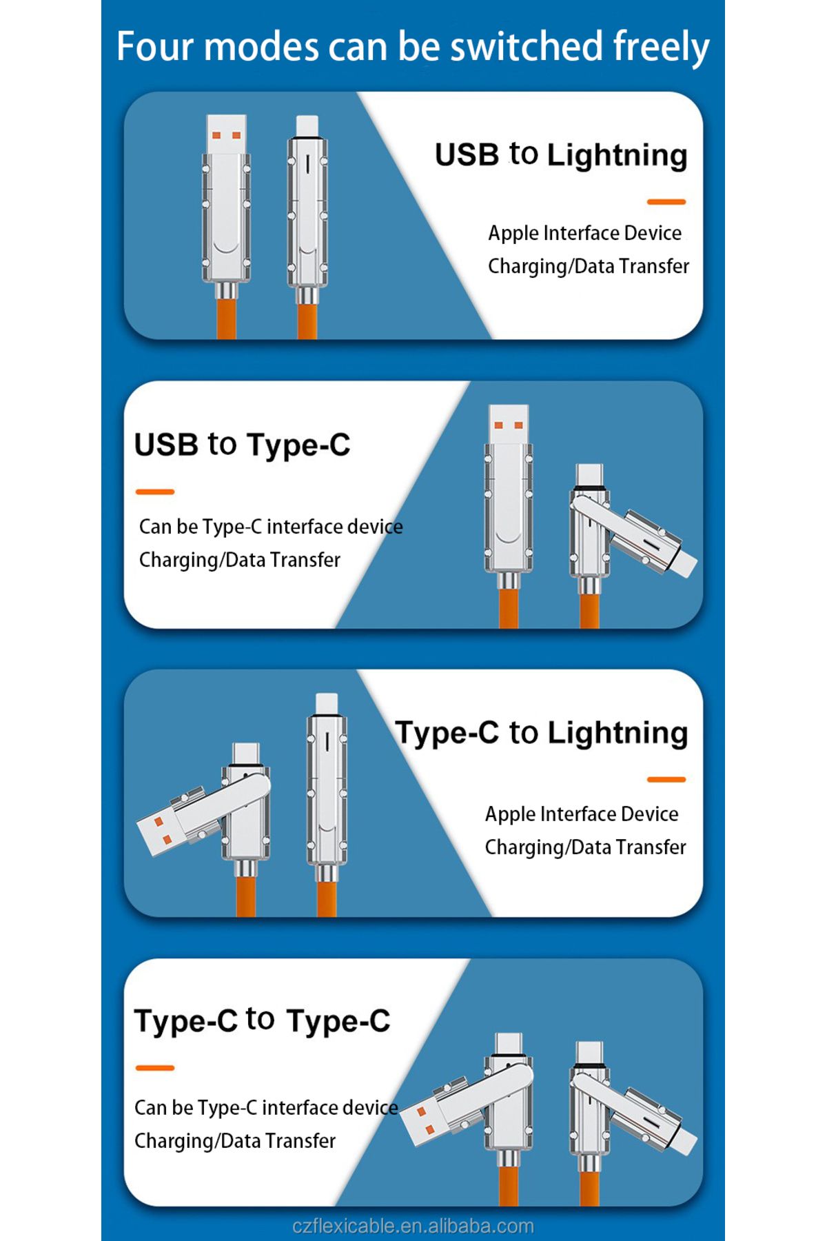 Deppo Trend-Type-C Type-C Type-C Lightning Usb Type-C Usb Lightning 120w 6A Turbo شحن سريع وكابل بيانات 2