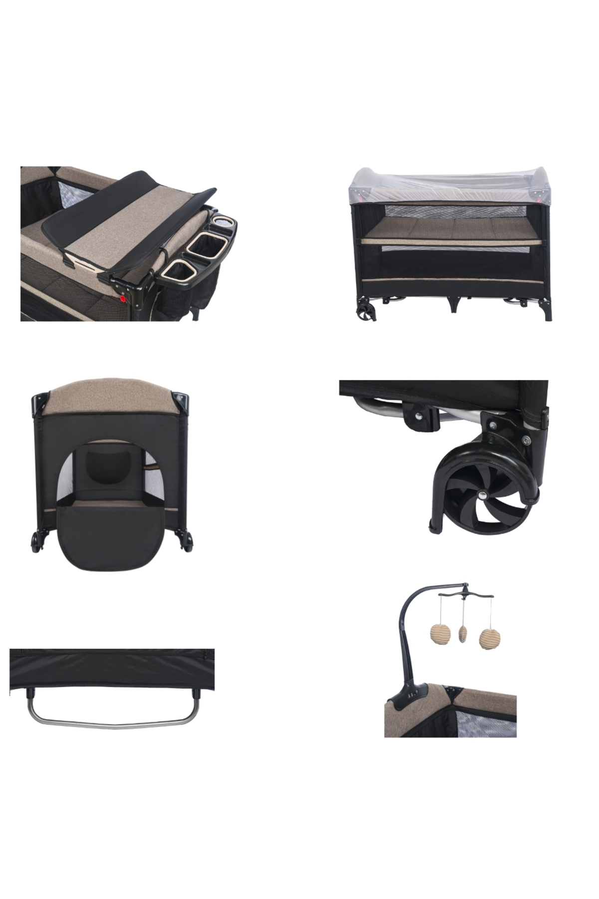 Mamma Ultimate Anne Yanı Organizerli Dönenceli Park Yatak Beşik 70 x 110 cm. fotoğrafı 5 (önizleme)