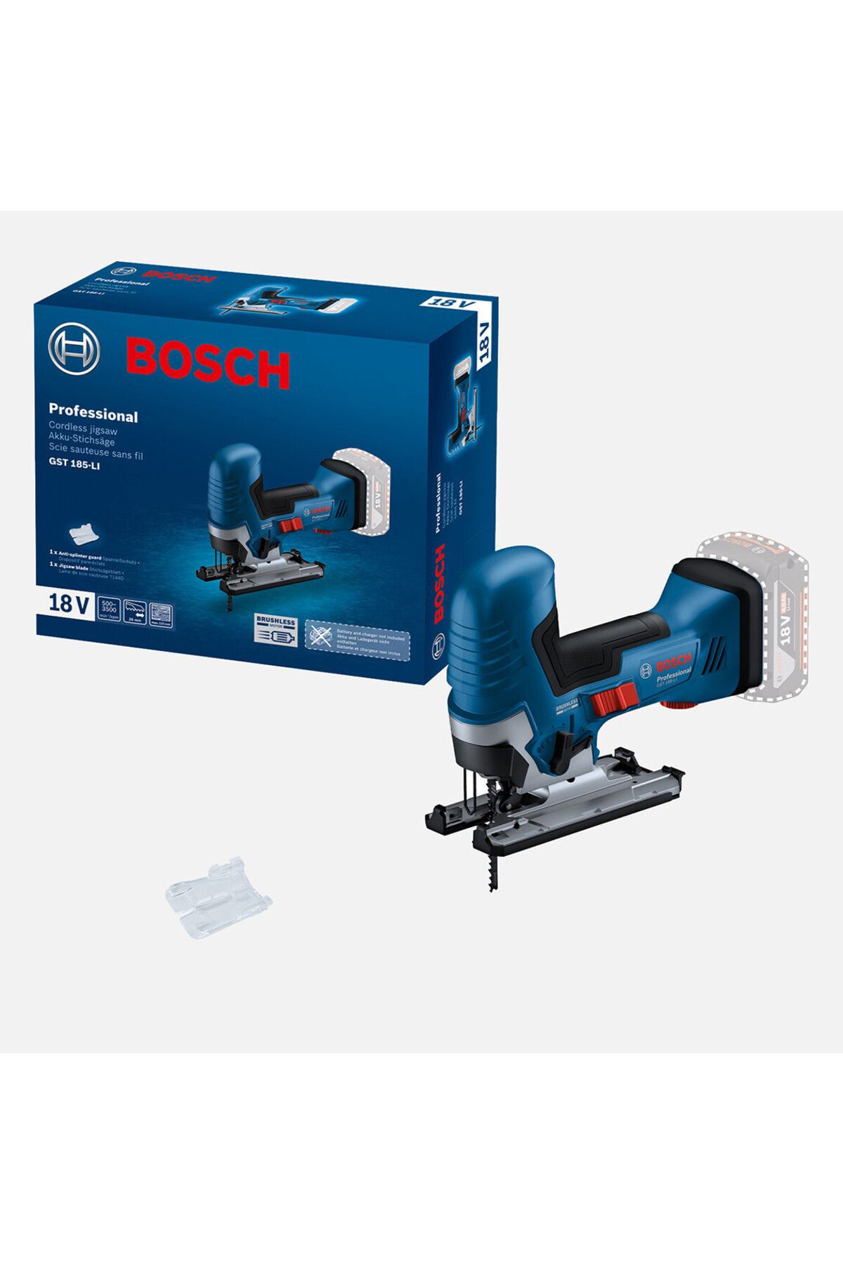 Bosch GST 18V-125 B Professional Scie sauteuse sans fil 18 V 125 mm  Brushless +