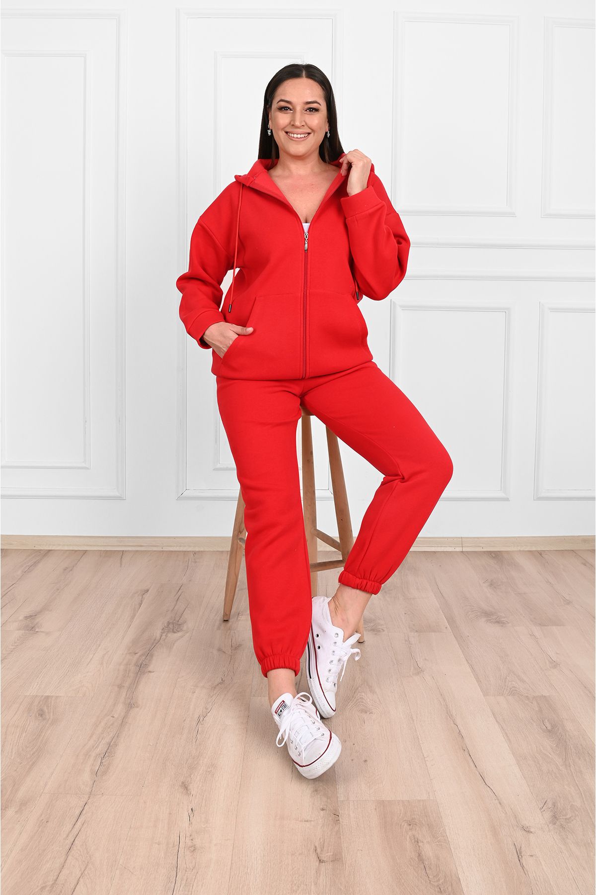 SELF CONTROL-Women's 3 Thread Raised Double Plus Size Suit 4