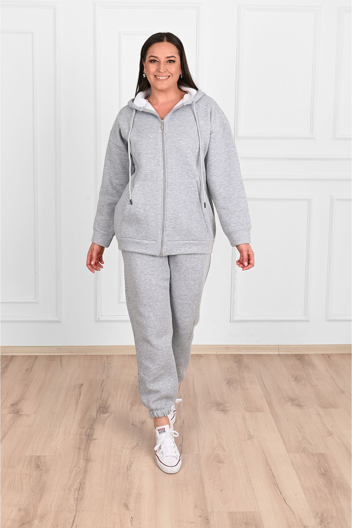 SELF CONTROL-Women's 3 Thread Raised Double Plus Size Suit 2
