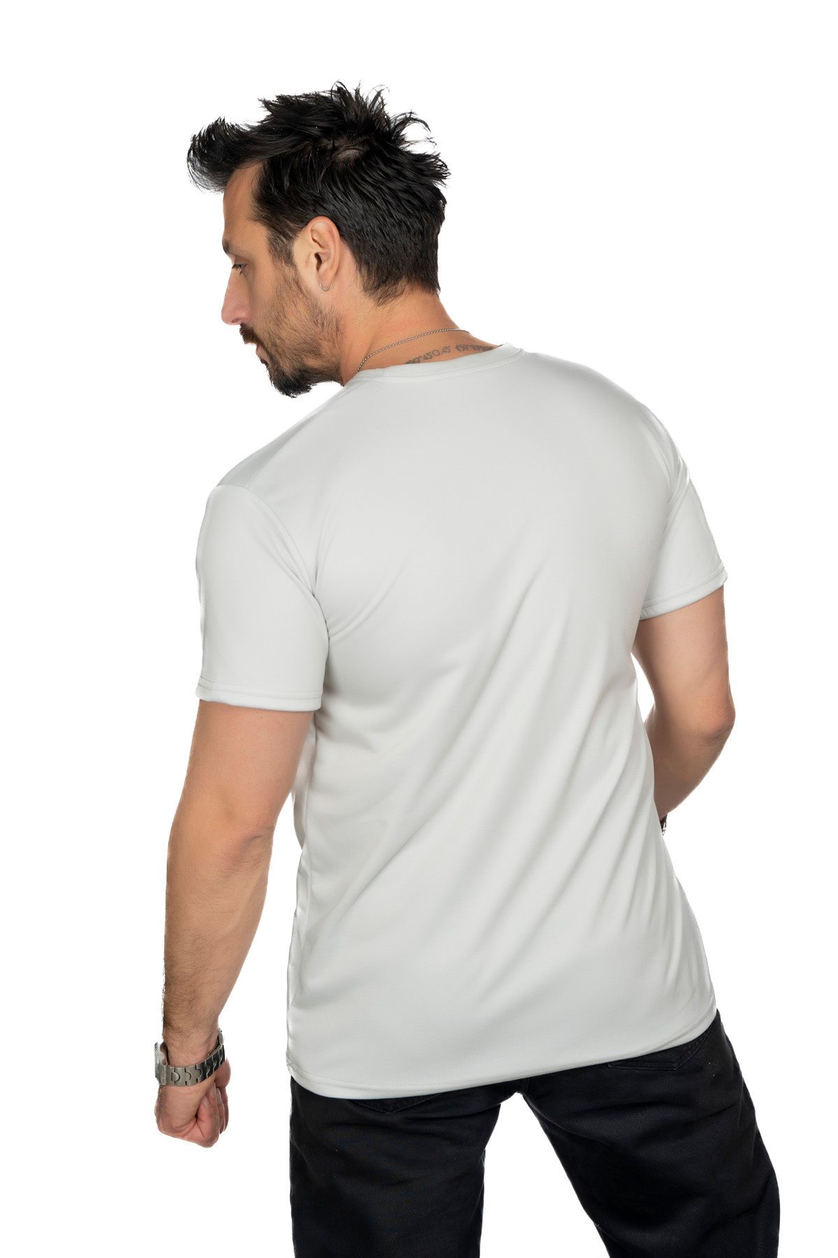 MAXI DRY-Tricou pentru bărbați anti-transpirație excesivă, rezistent la scurgeri - gât rotund - transpirație reflex, termic 3