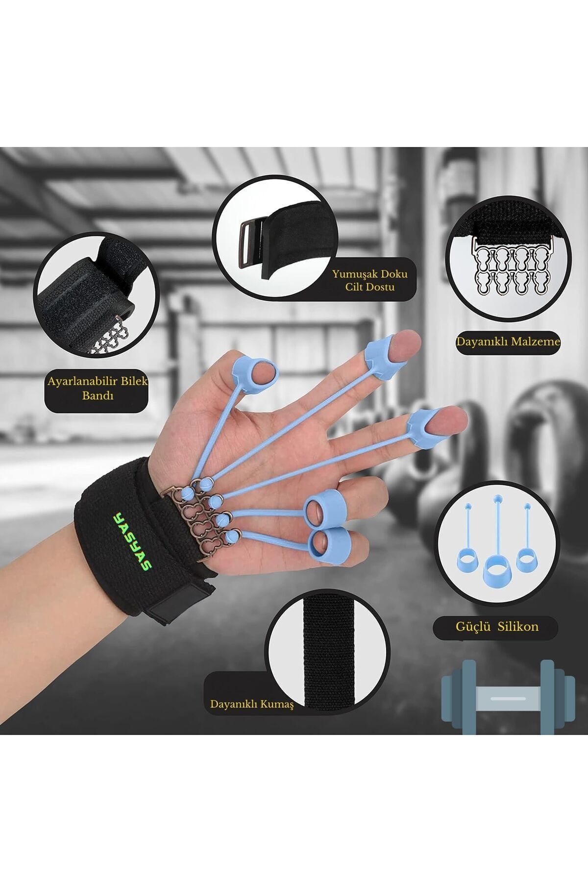 YASYAS Gripster Pro El Bilek Güçlendirici Damar Belirginleştirici Spor