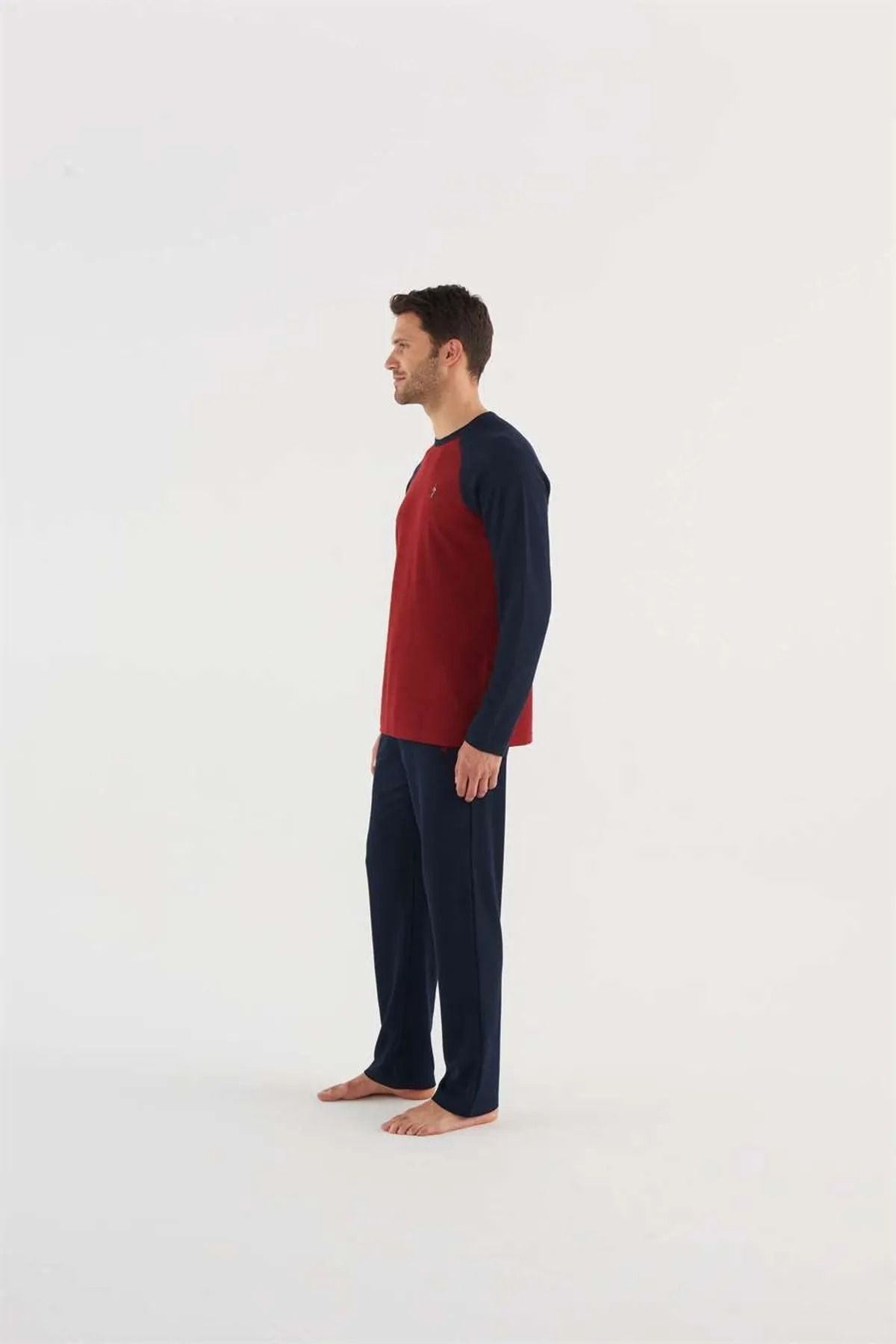 ست پیژامه چند رنگ مردانه لباس خواب Claret Red 18633 23k U.S. Polo Assn.
