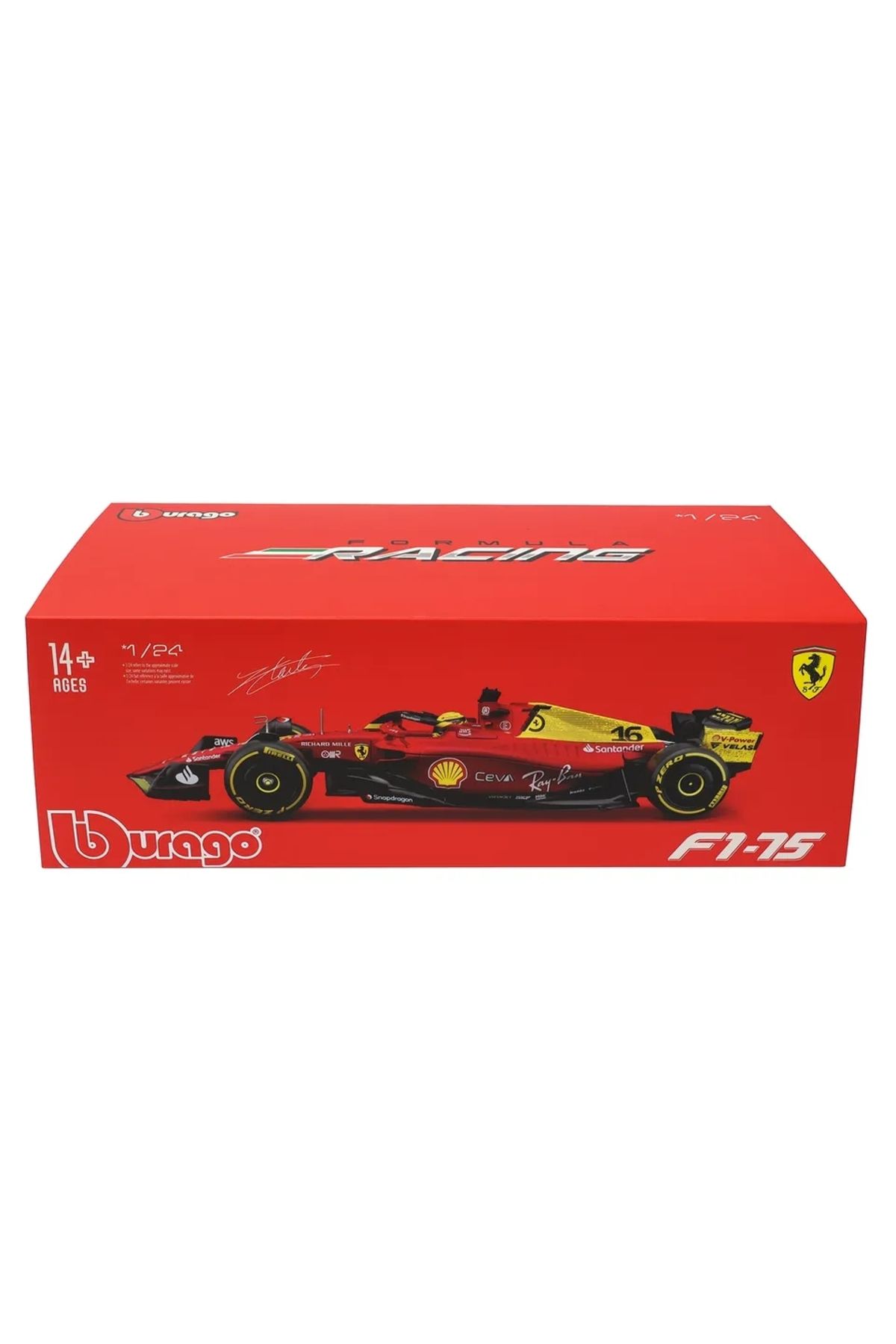BBURAGO 1:24 Ferrari Sf22 F1-75 #16 C. Leclerc 2022 Formula F1 Model ...