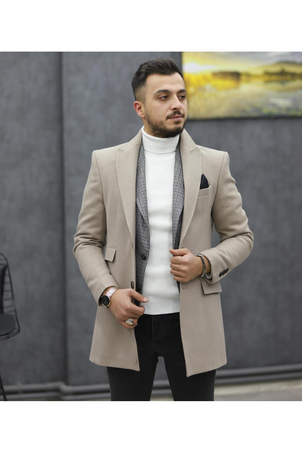  پالتو کشمیر یقه کاپشنی ۴۰۰۴ (کرم)