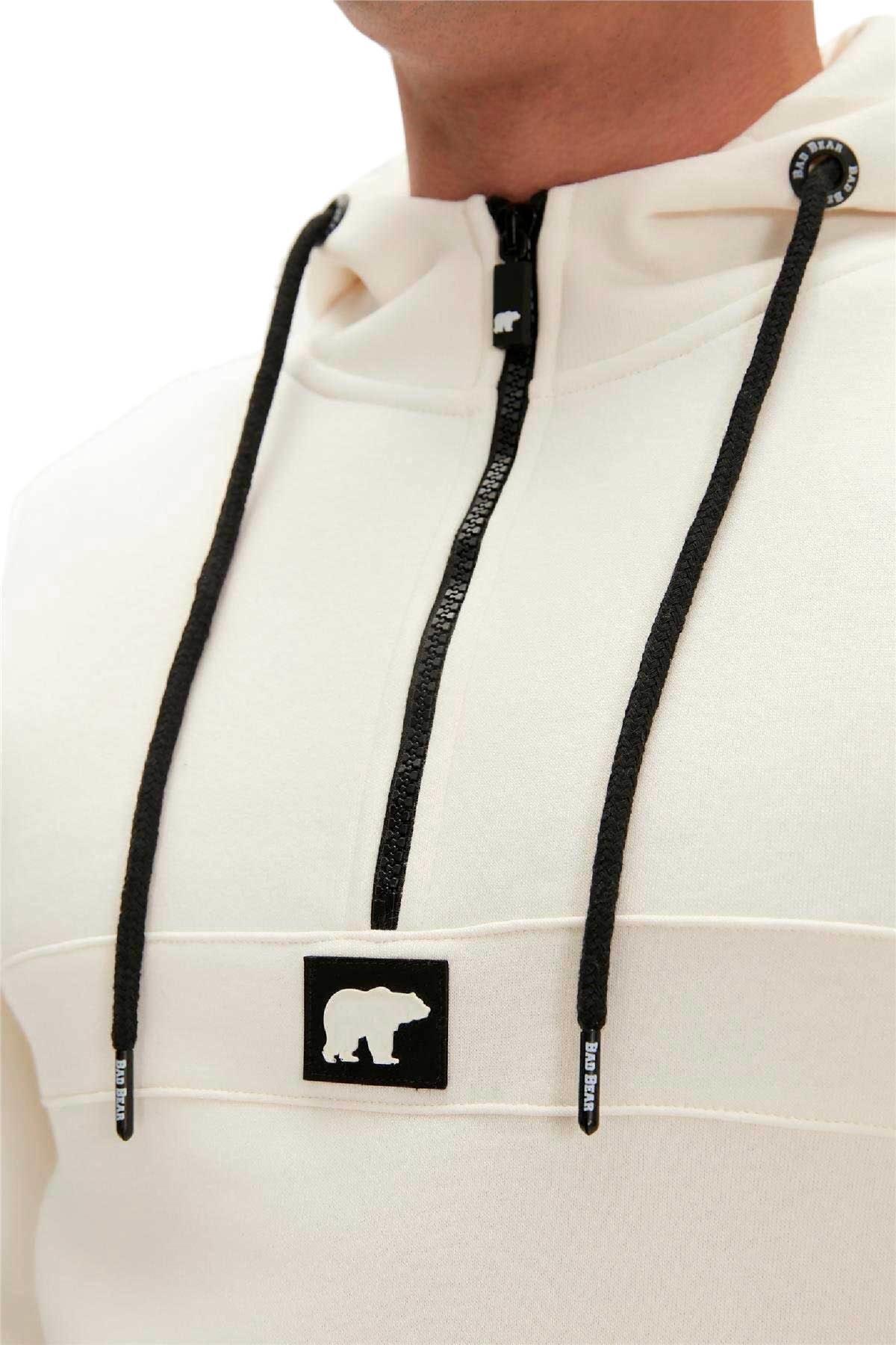 سویشرت مردانه سفید بد بیر | 394 DEFENCE اورجینال - تصویر 4