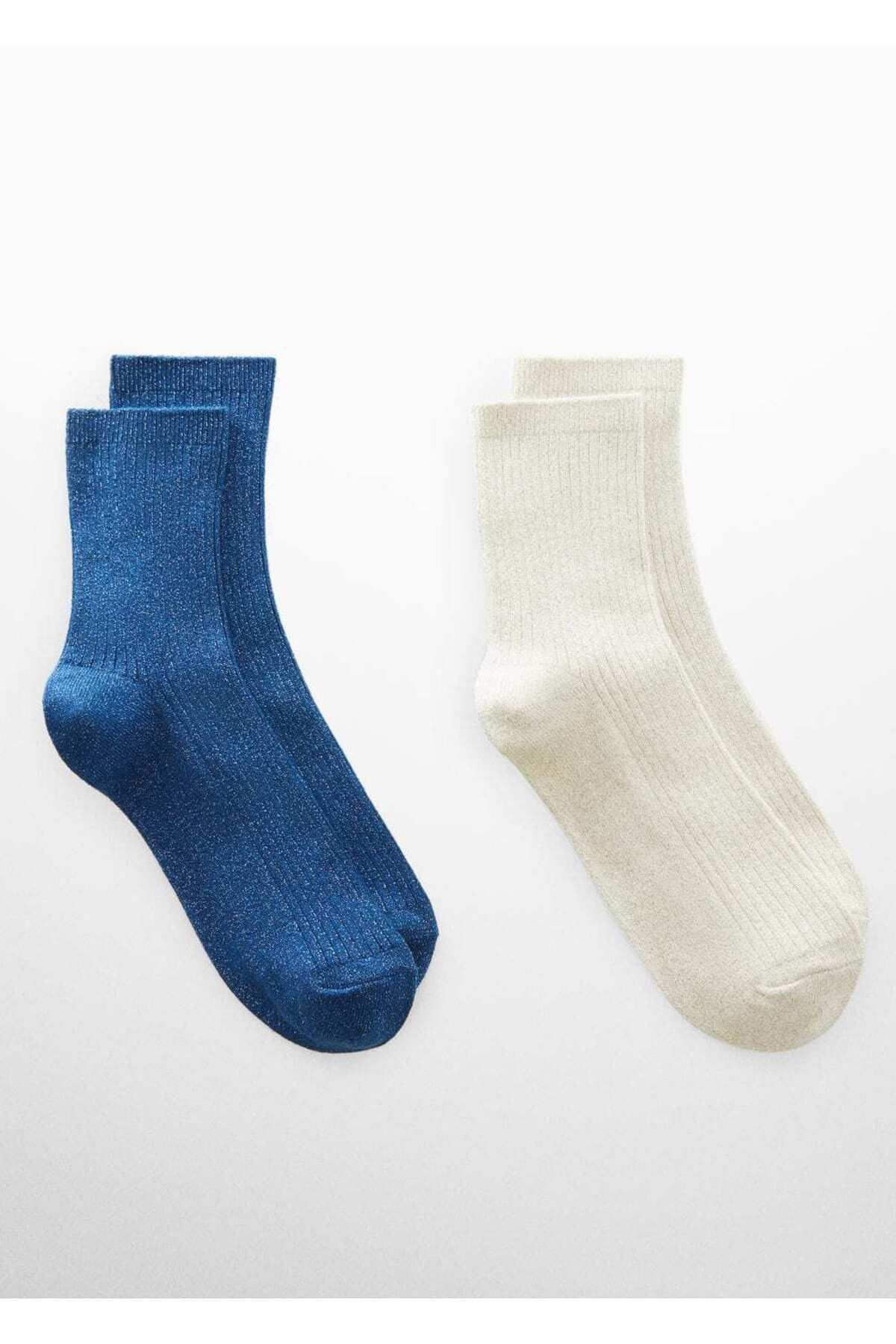 MANGO Woman-2er-Pack Lurex-Socken 2