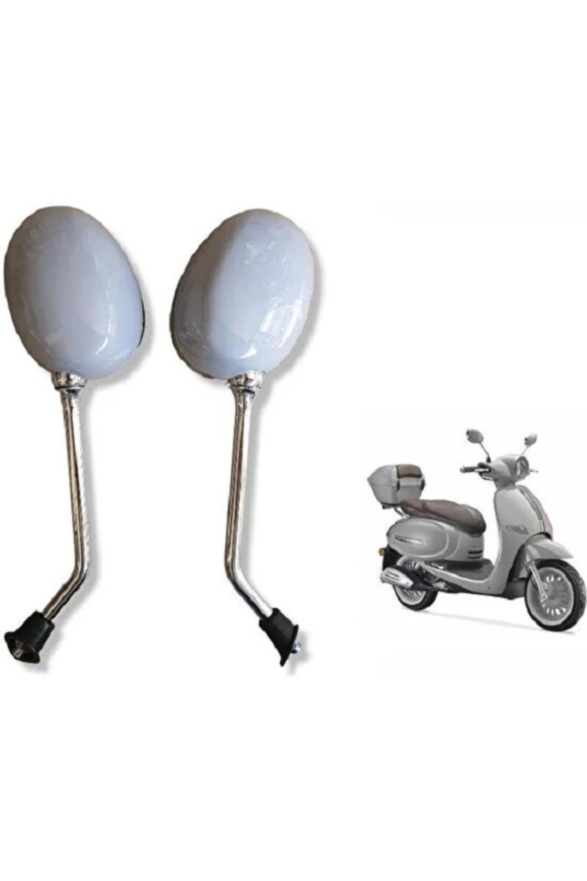 moto aura -Ayna Takımı Sağ Sol Arora Cappucino 50cc 125cc 150cc, YUKİ risotto 50cc 125 cc Uyumlu GRİ