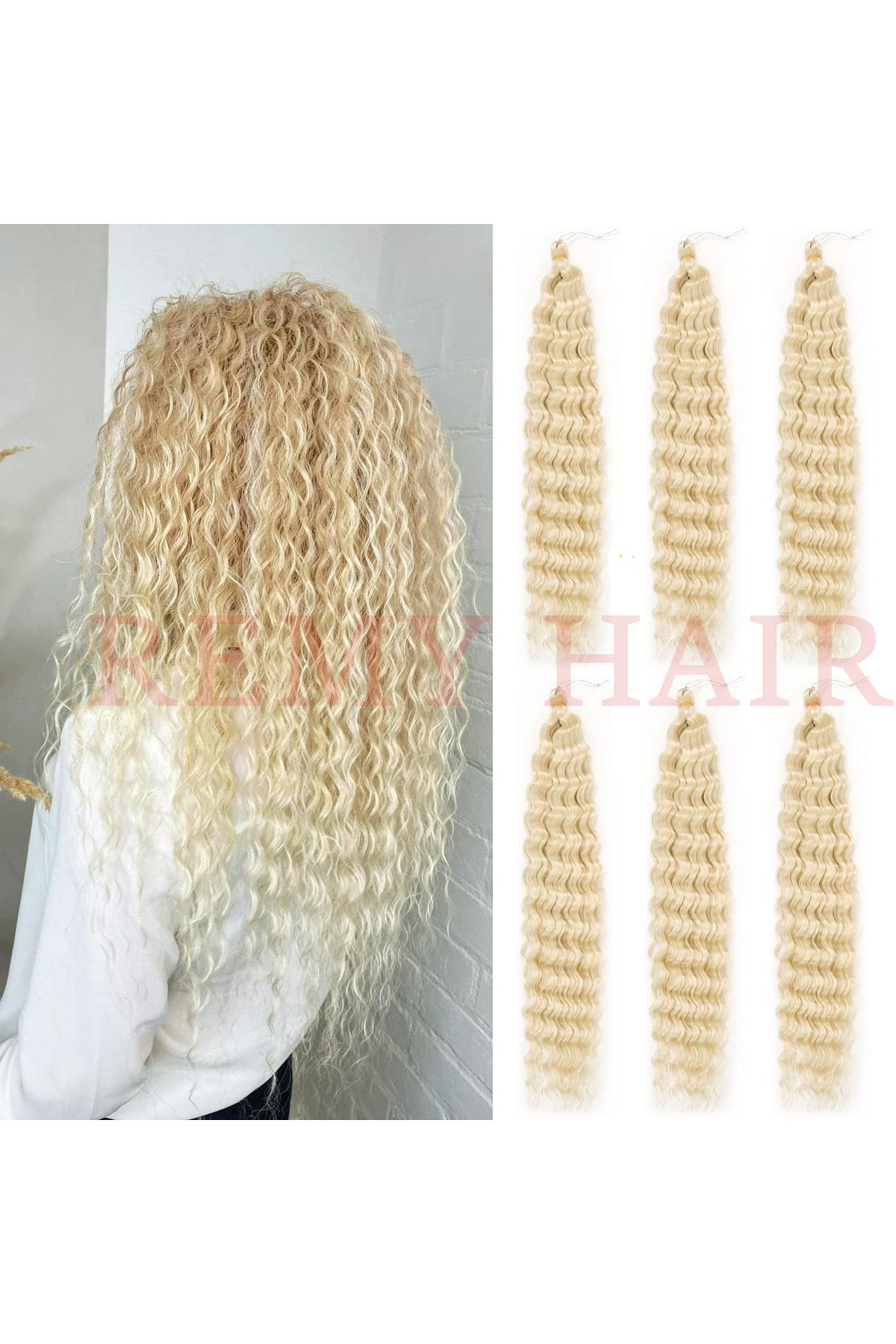 REMY HAİR Afro Örgüsü Saç - Platin Sarısı 100gr.