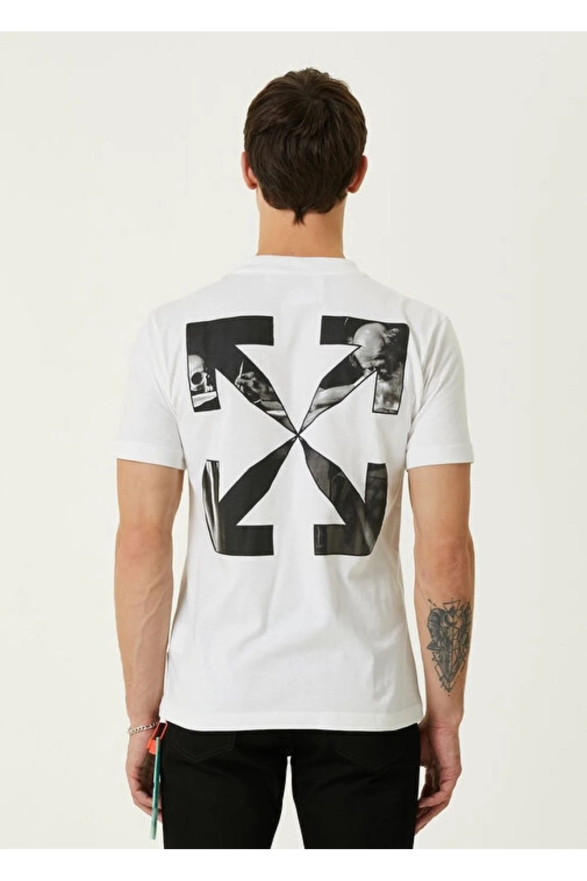 OFF WHITE Off White Beyaz Logolu Erkek Tshirt