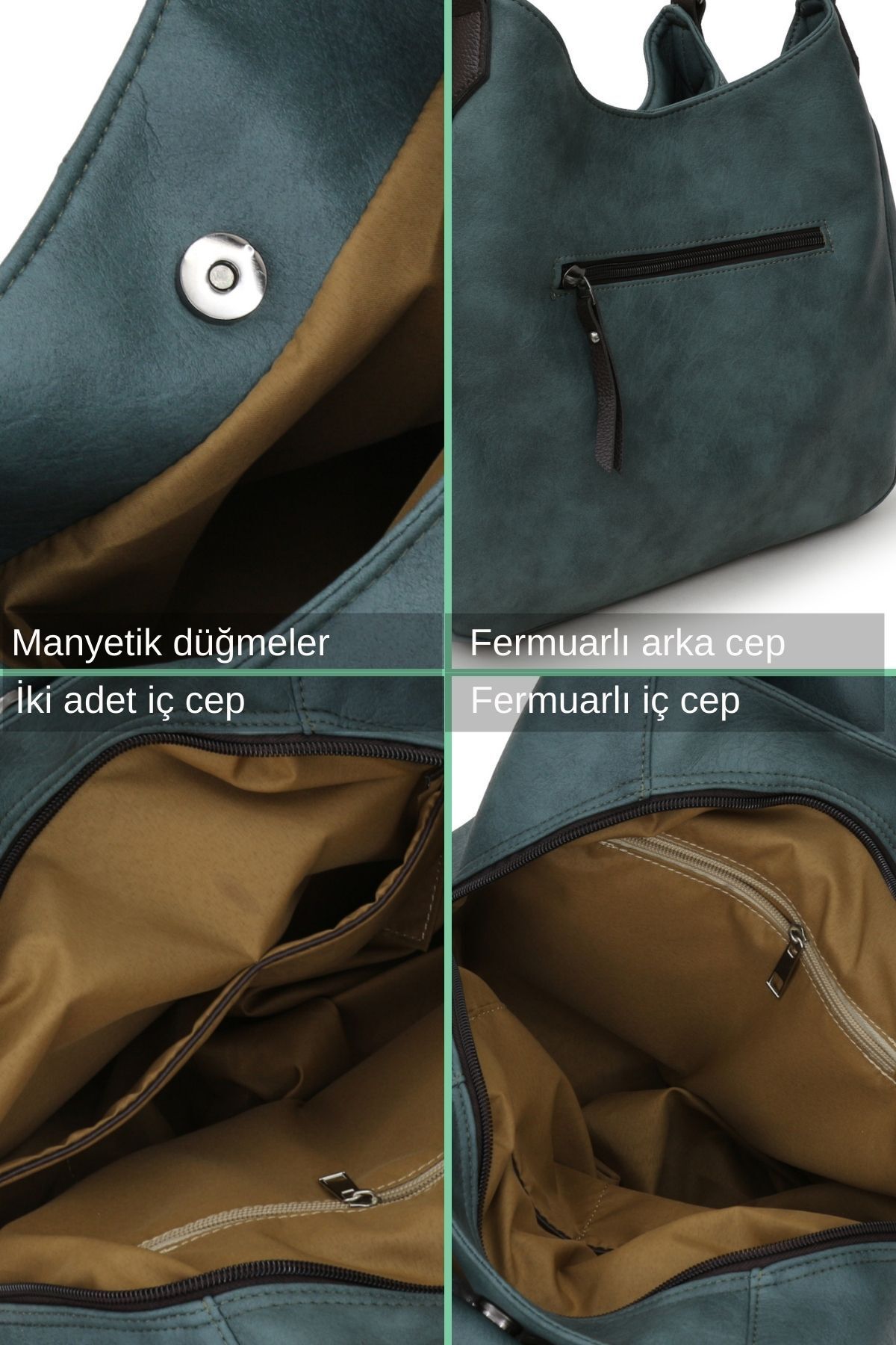 Dark green leather tote cheap