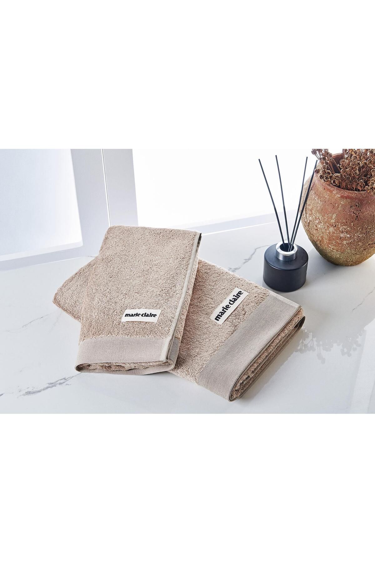 Marie Claire 2'Li Havlu Set Bambu Laurel Bej