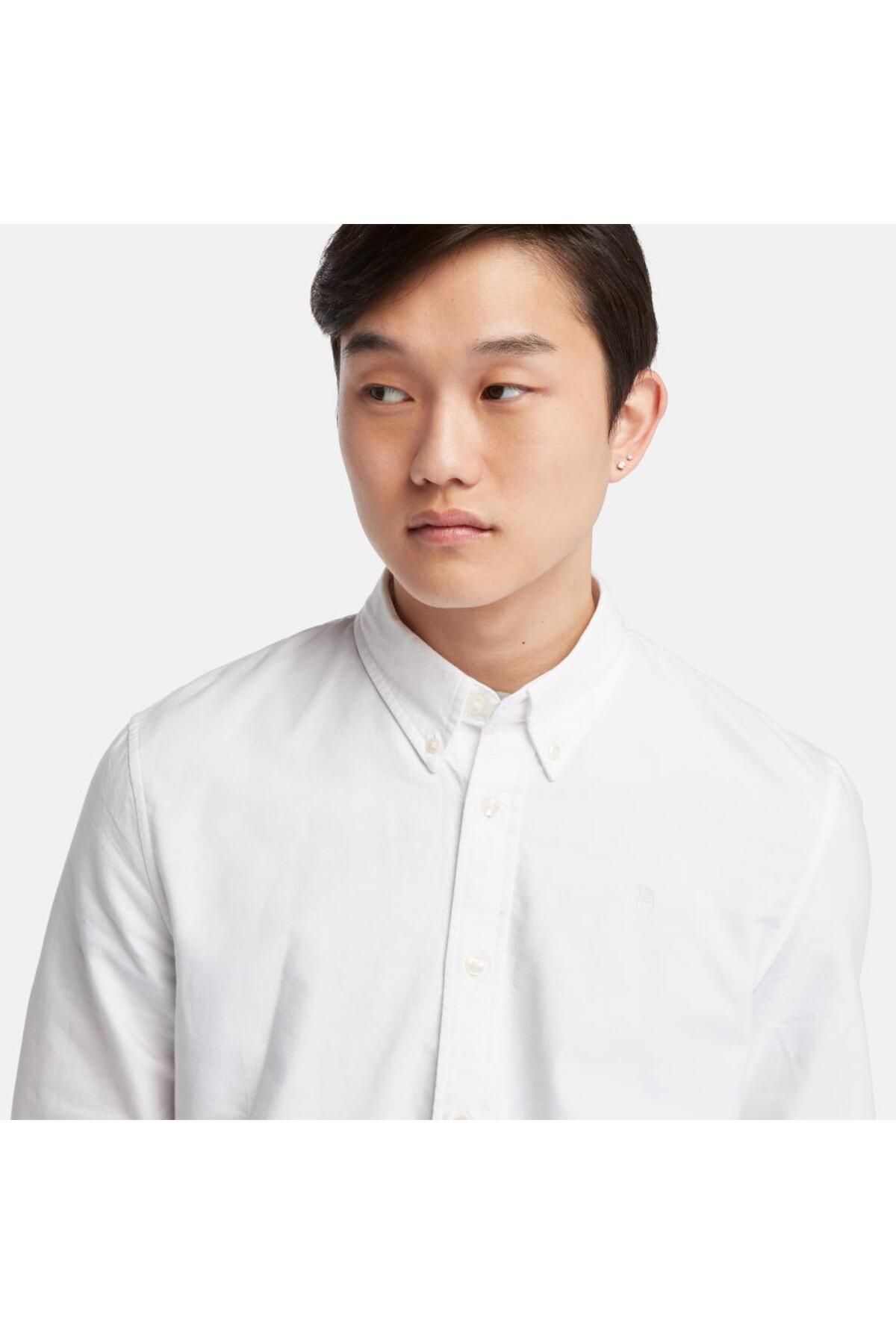 Timberland Oxford Shirt White YD Erkek Giyim