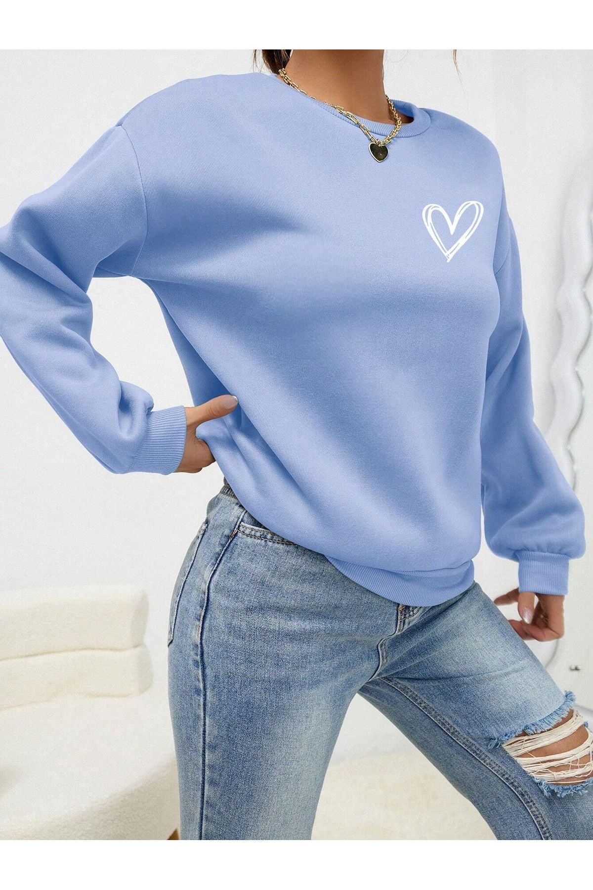 Denim blue on sale sweatshirt