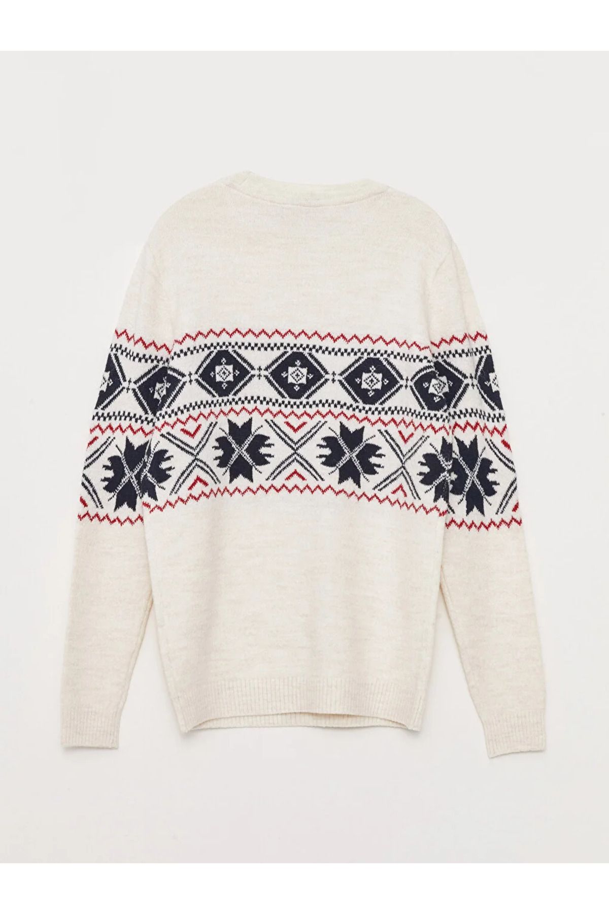 LC Waikiki-Crew Neck Long Sleeve Patterned Men's Knitwear Sweater 7