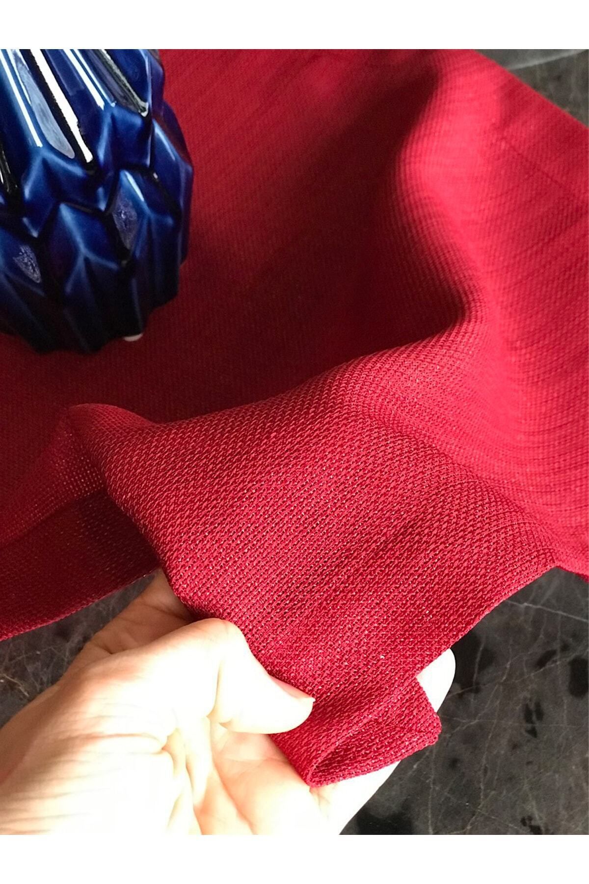 Viemso-Red Glitter Linen Runner 3