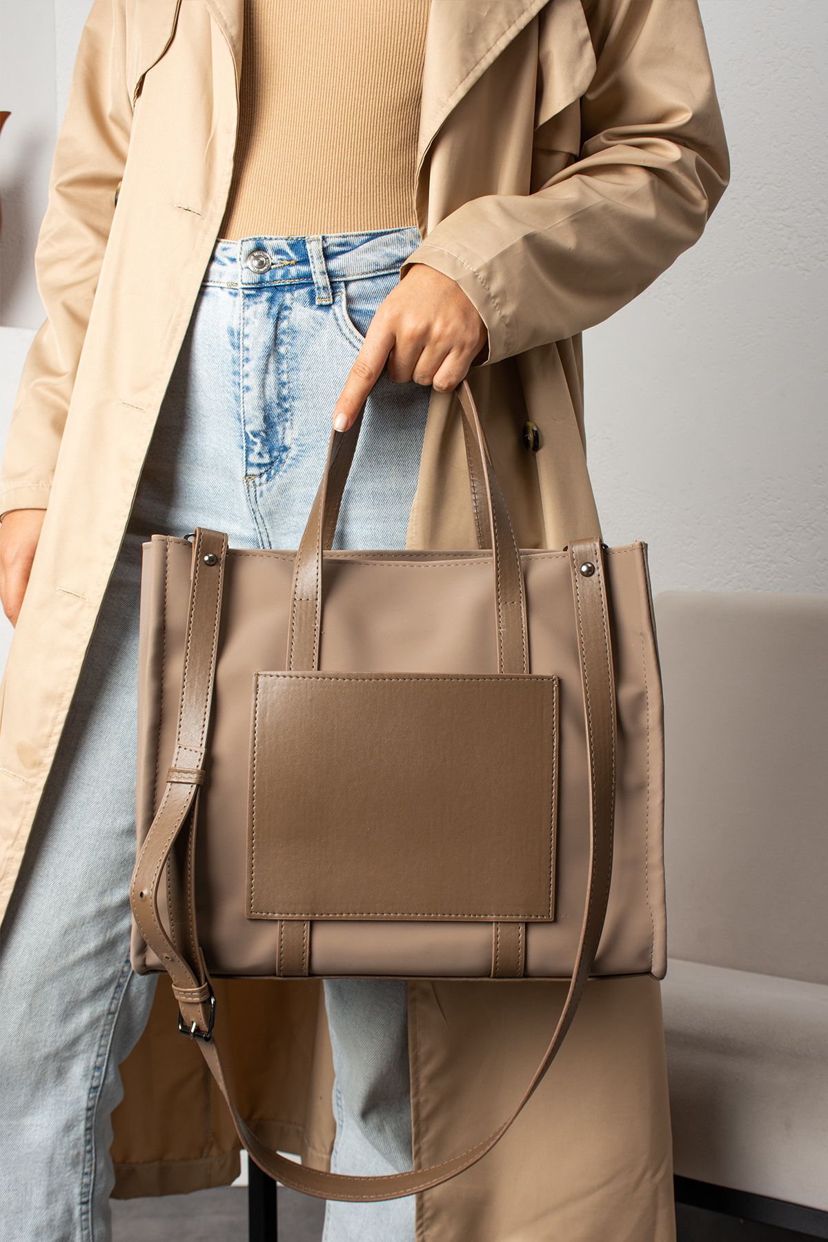 All saints store fin leather backpack