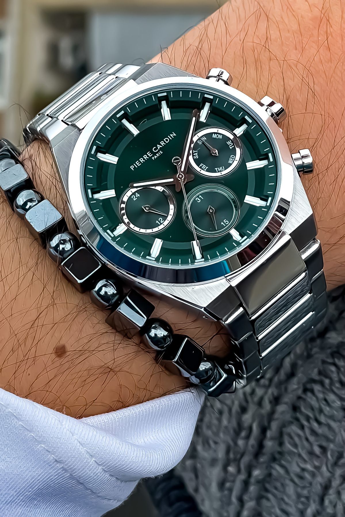 Pierre cardin silver watch sale