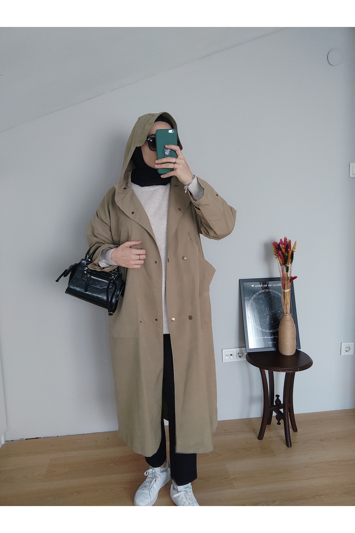 Hena Store Kadın Oversize Model Trençkot