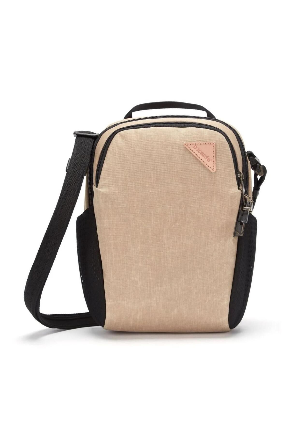 Pacsafe Vibe 200 Anti Theft Compact Travel Bag with Shoulder Strap BROWN
