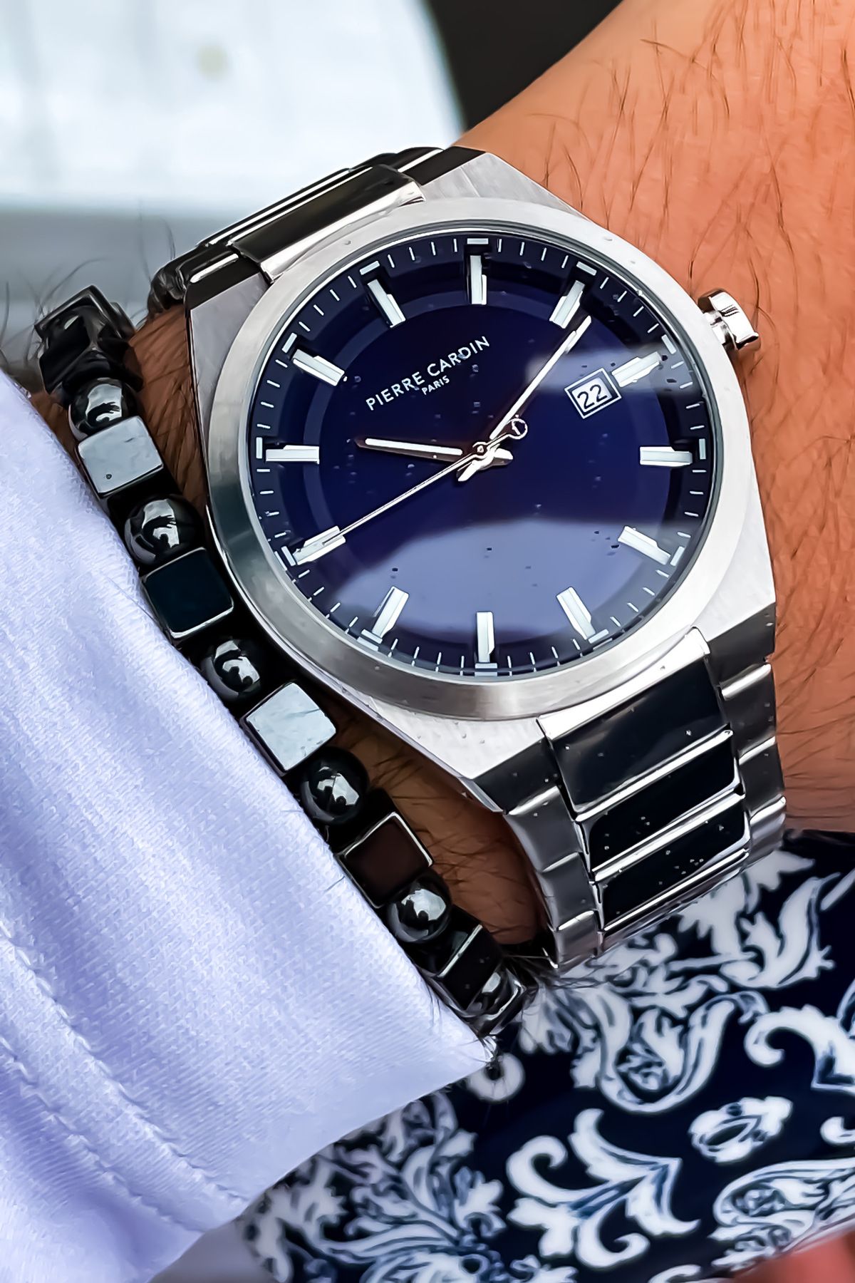 Pierre cardin shop silver watch