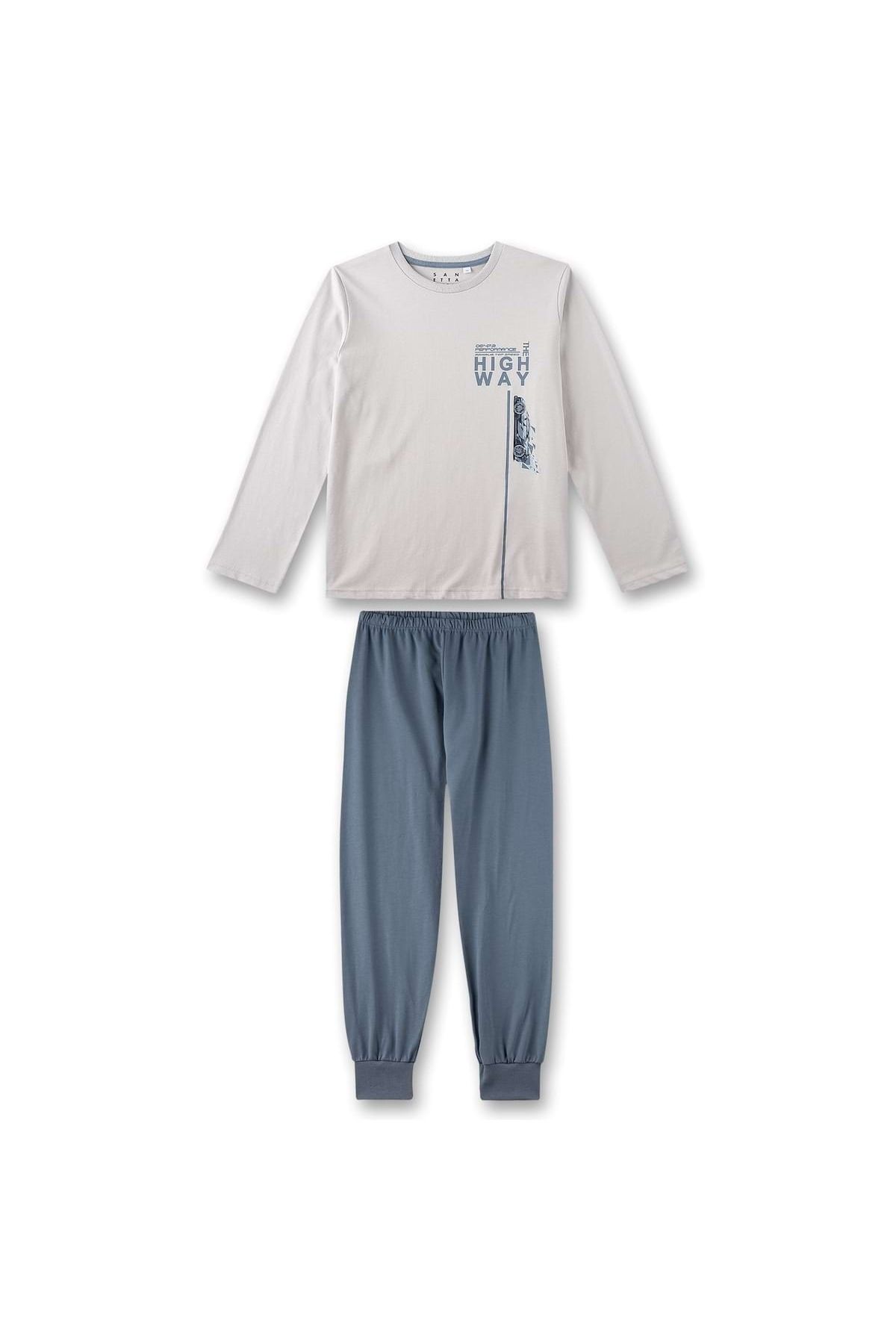 lang, Jungen Sanetta Schlafanzug Teenager, Pyjama, Set Baumwolle - Trendyol - Kinder, 2-tlg.
