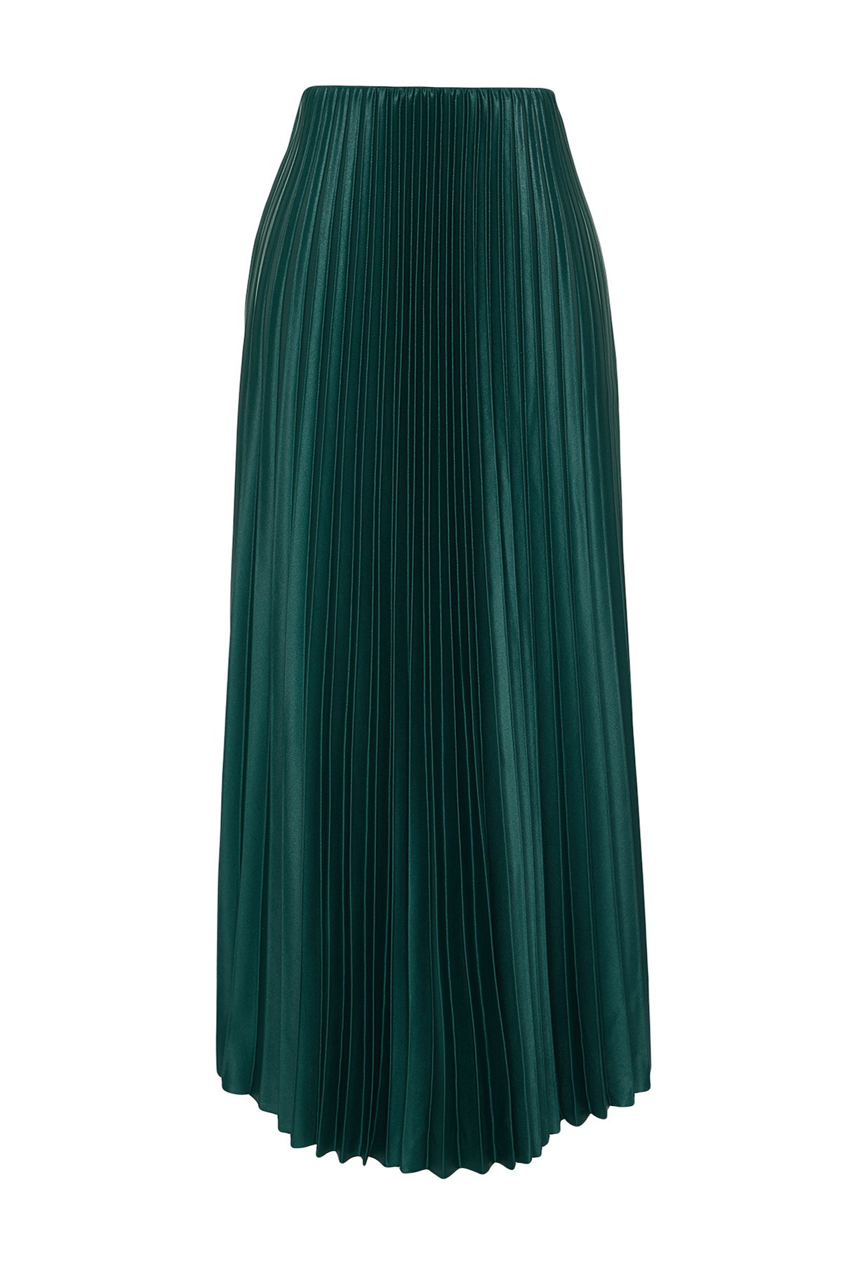 Dark green hotsell midi pleated skirt