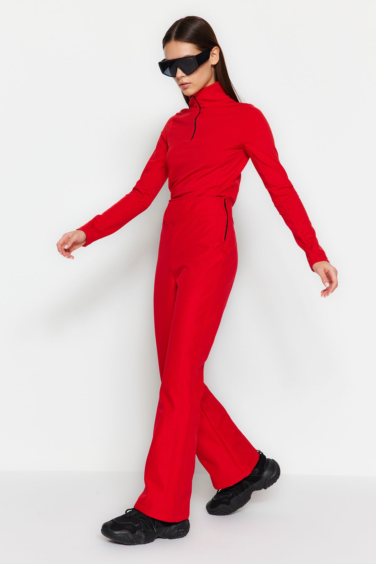 Trendyol Collection-Winter Essentials/Colecția de schi Pantaloni roșii cu parașută hidrofugă THMAW24EA00000 6