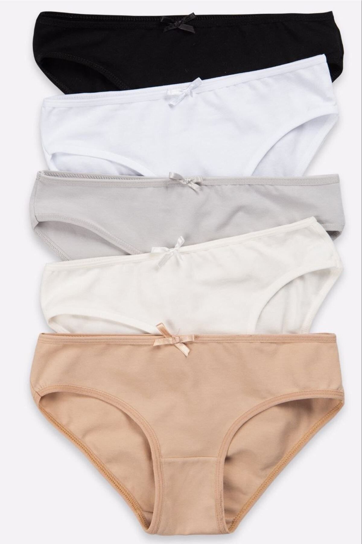 Happy Fox-Chiloți pentru fetiță din bumbac Set de 5 pachete Lycra Slip Basic 2