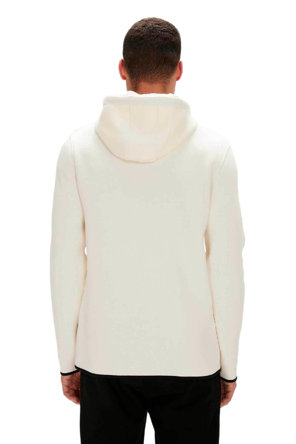 سویشرت مردانه سفید بد بیر | 394 DEFENCE اورجینال - تصویر 3