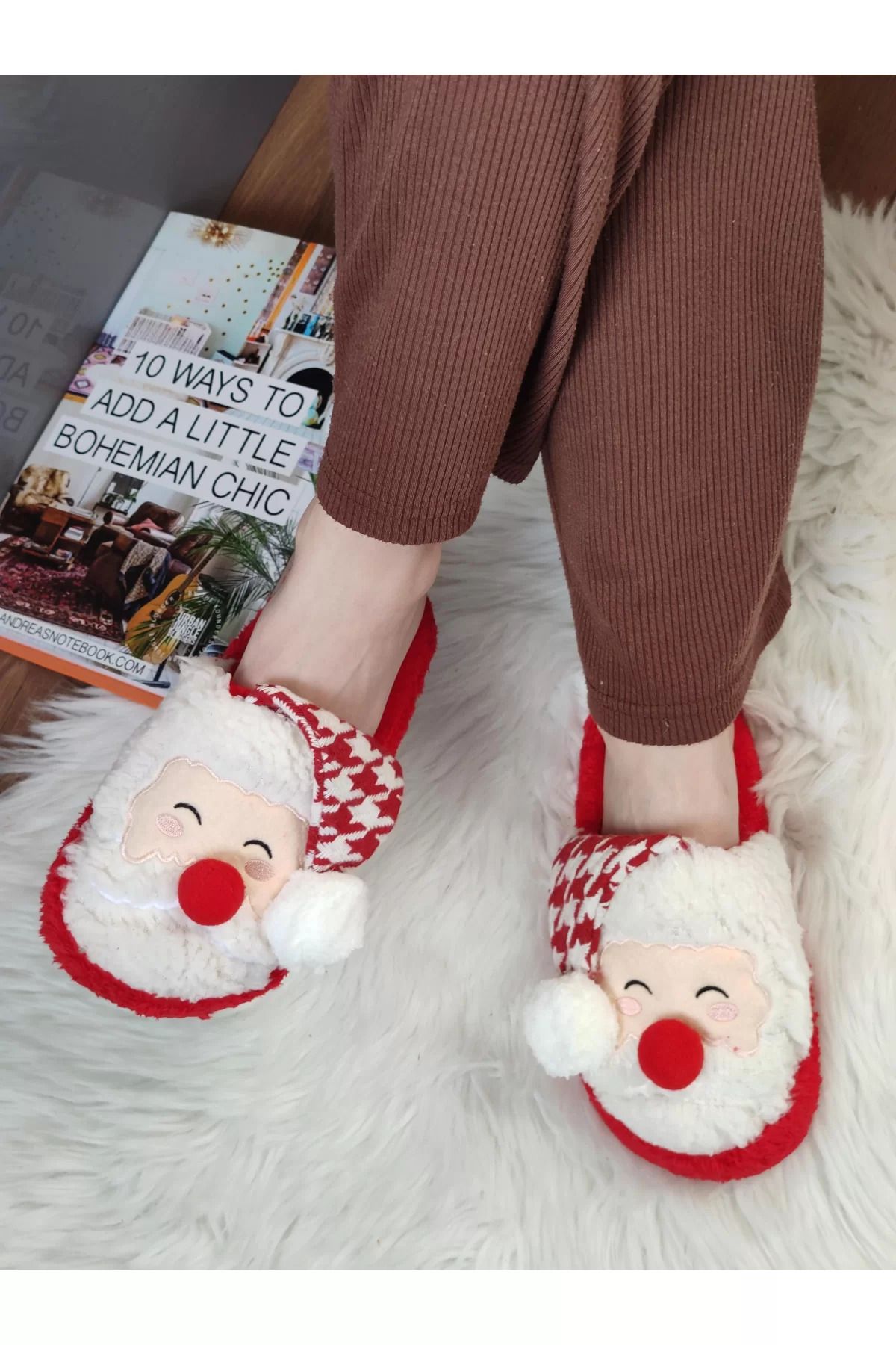 Christmas best sale slippers ladies