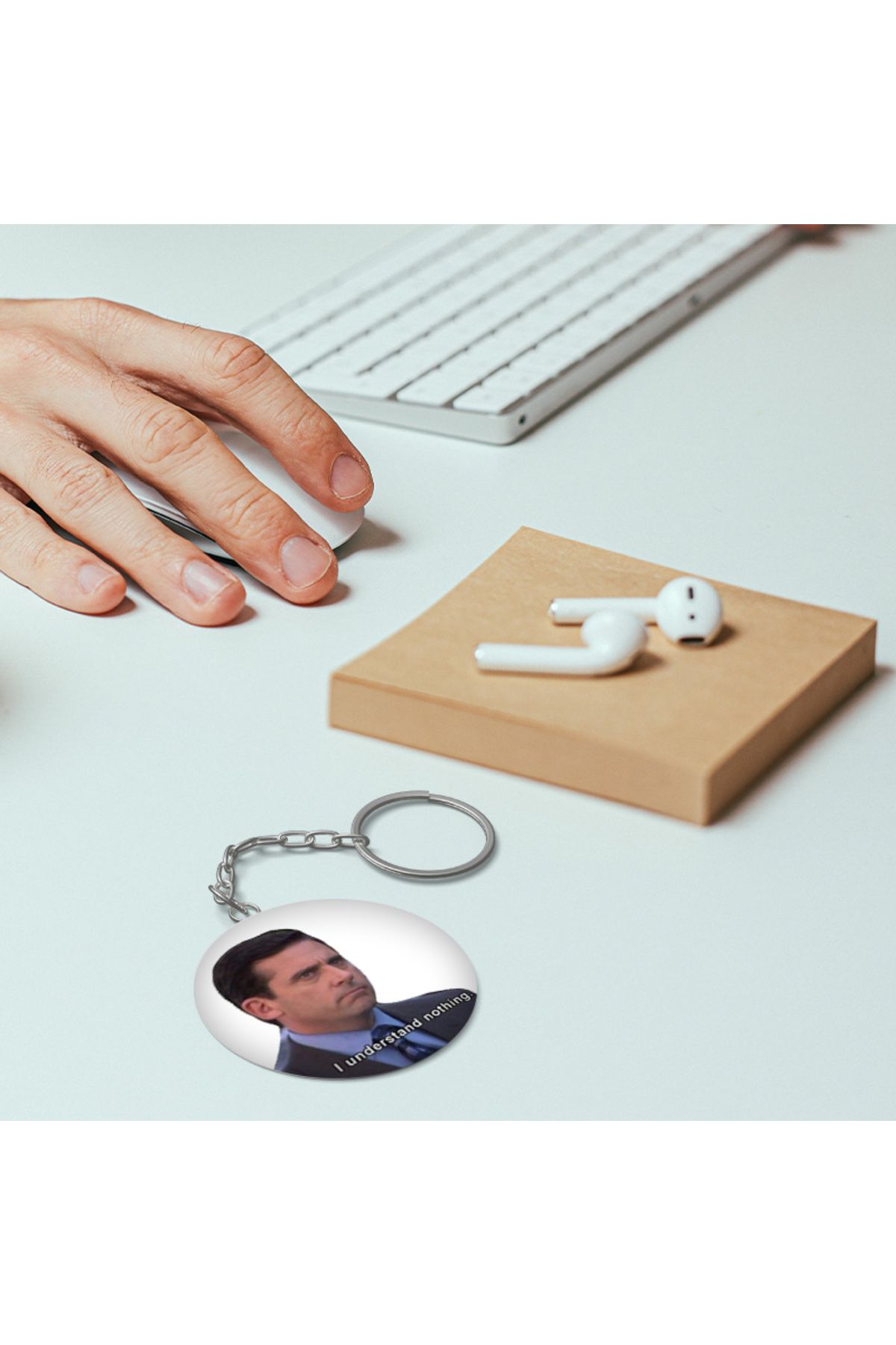 ZENTIV-The Office Michael Scott I Understand Nothing Written Keychain 3