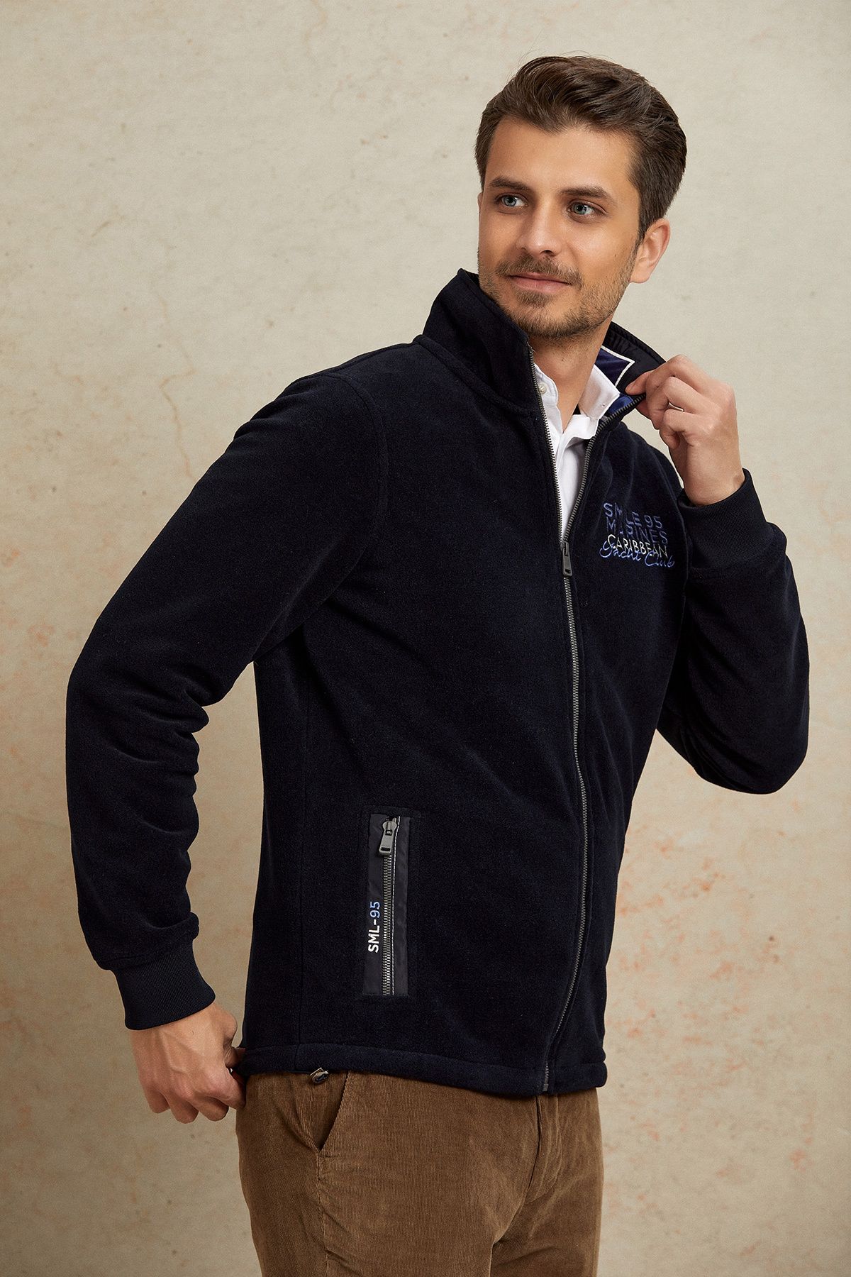 Caribbean blue fleece jacket sales
