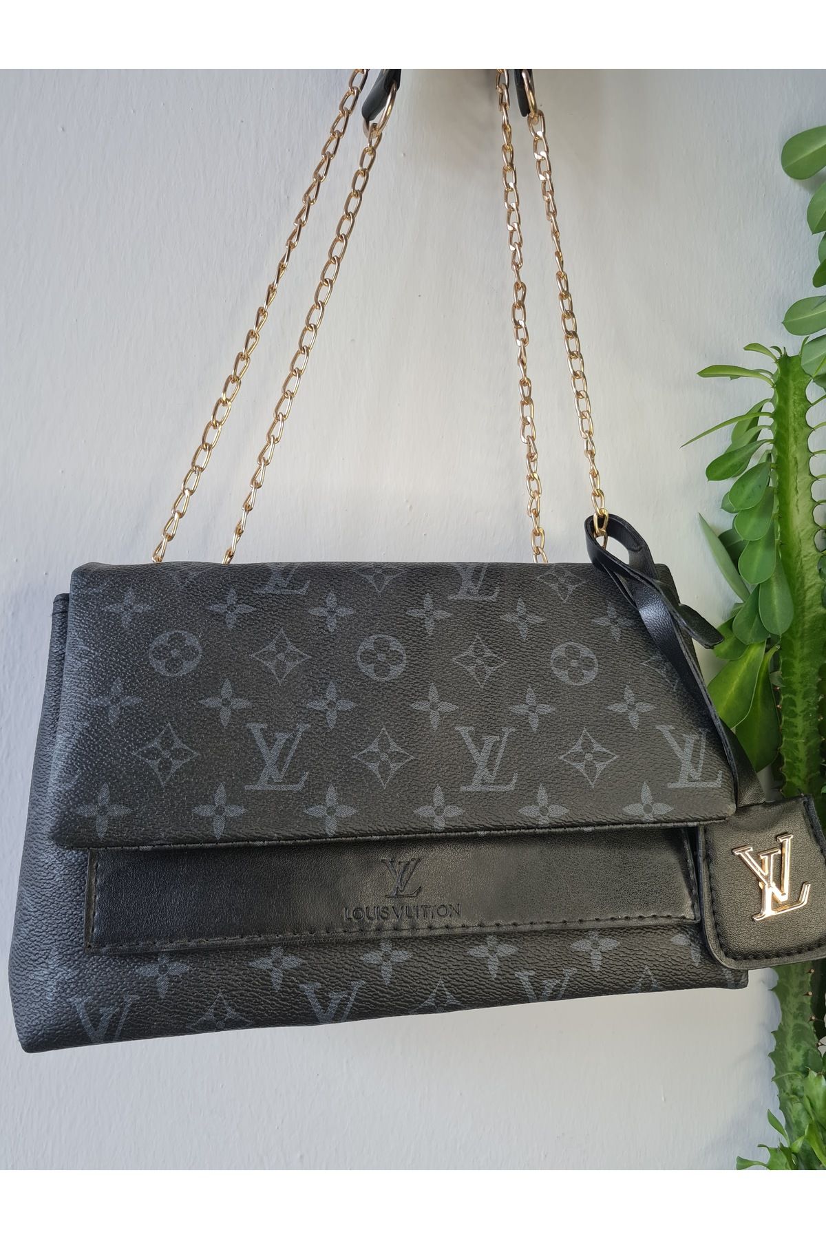 J.PARS Shoulder Bag Black Printed Trendyol