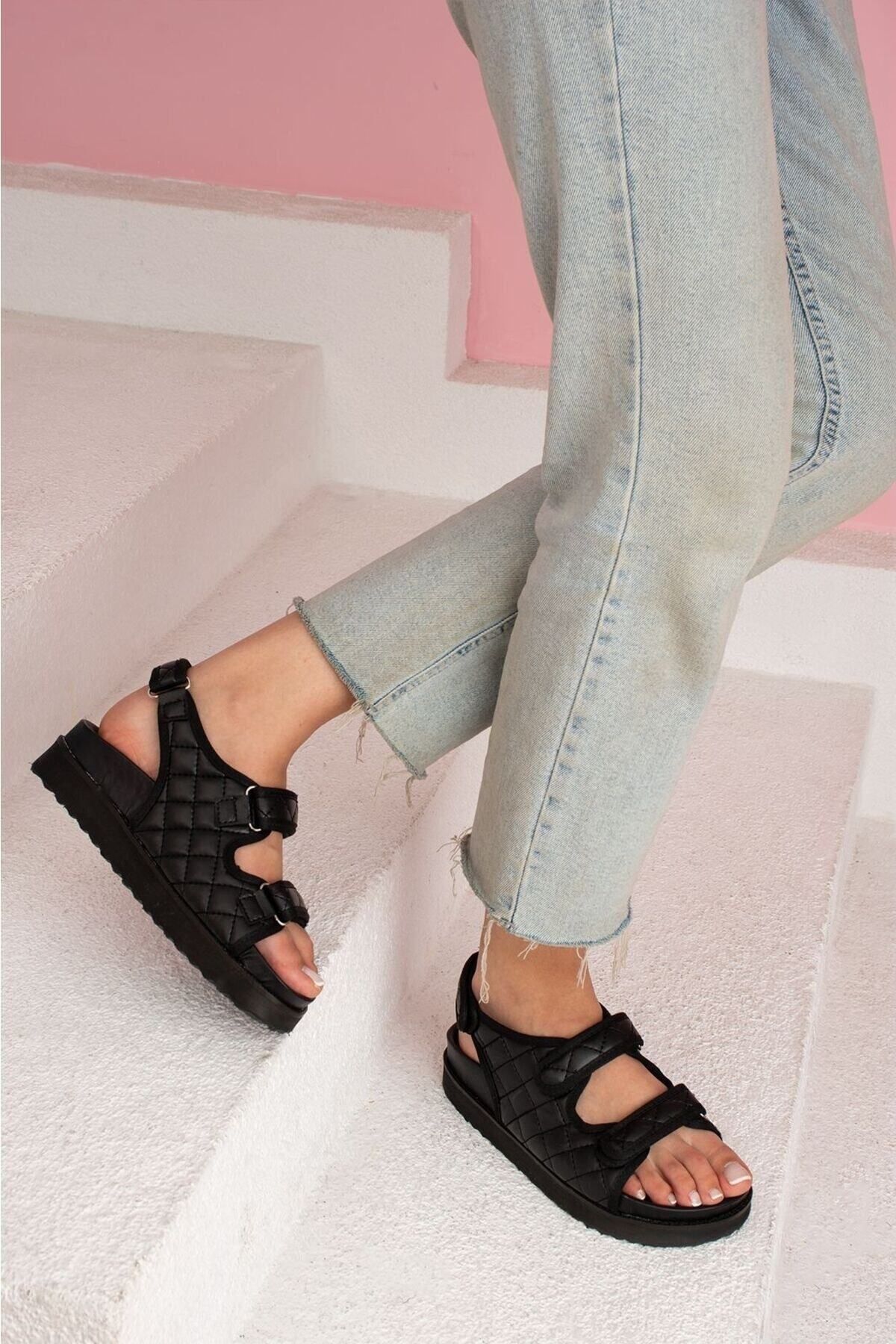 River island sales velcro sandals
