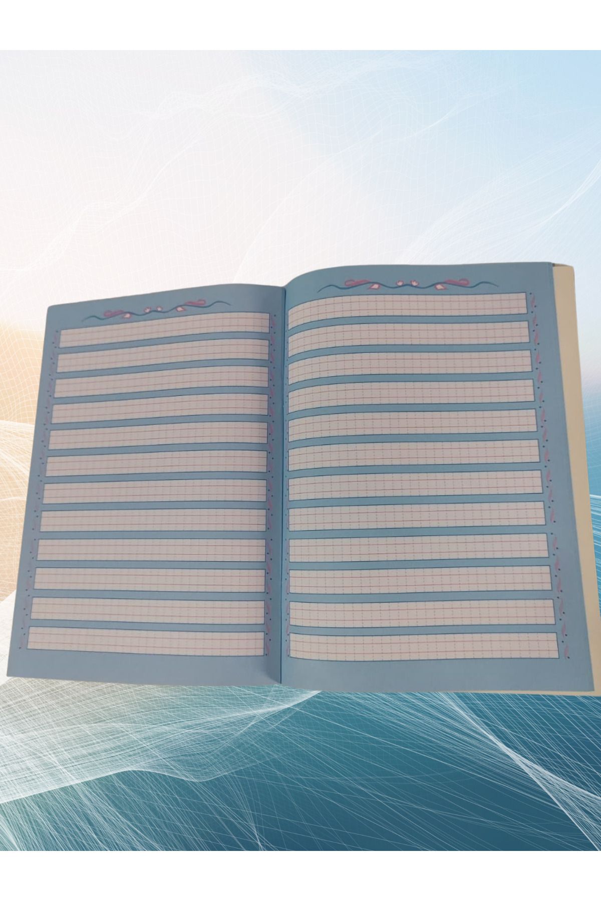İNCİ DEFTER-Pearl Guide Line Writing Notebook Large Size Beautiful Writing Notebook 32 Sheets 3
