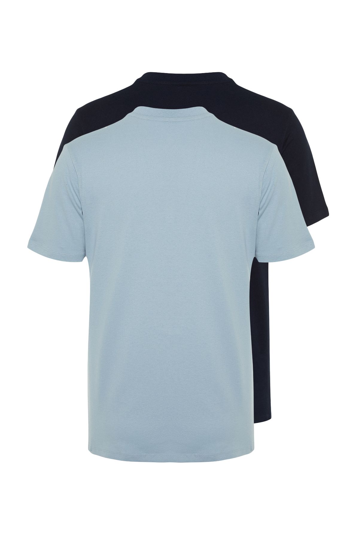 Kolekcia Trendyol-Tmavo modré tričko Slim Fit s krátkym rukávom, 100 % bavlna, 2 balenia – TMNSS19BO0075 11