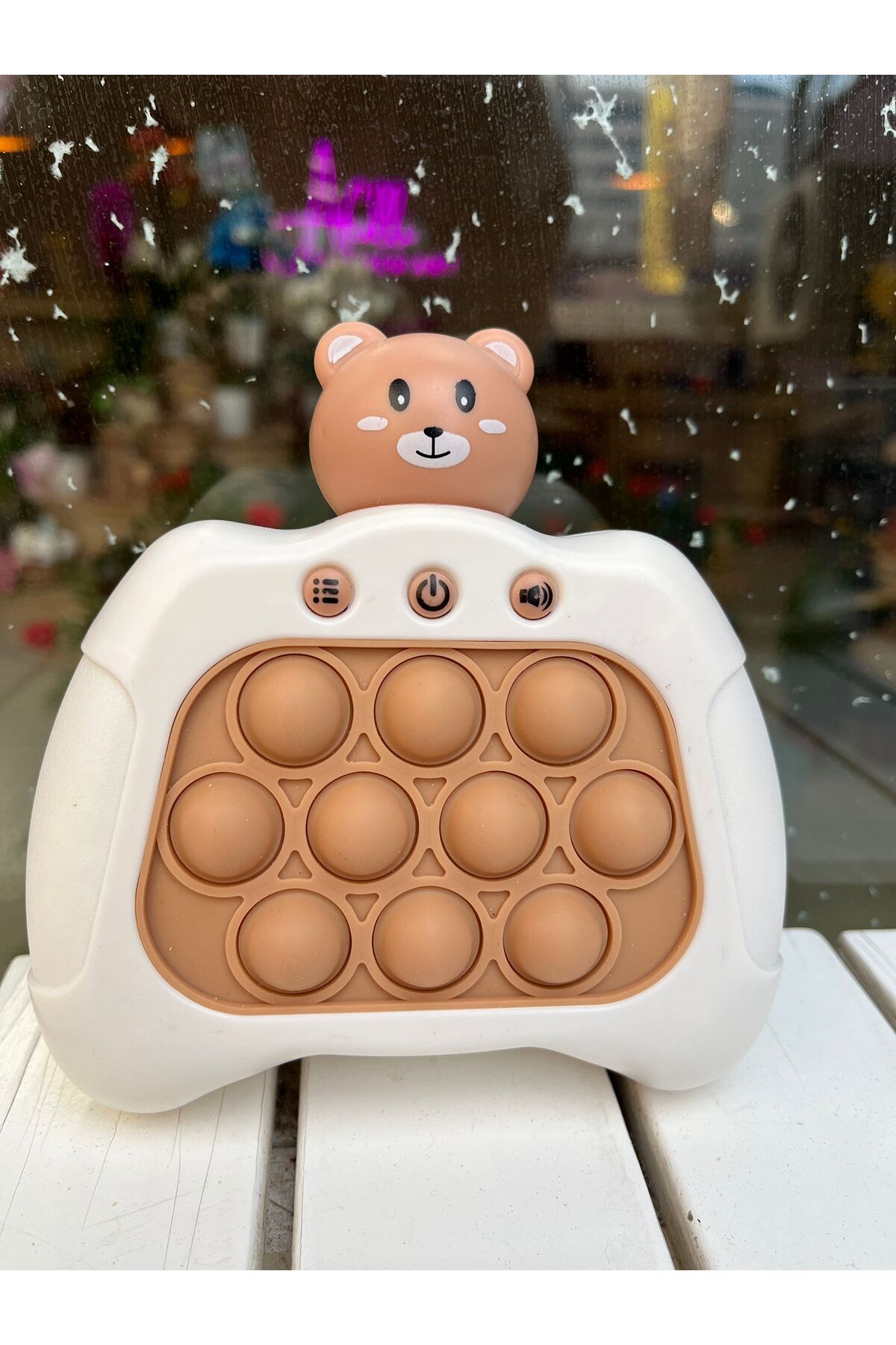 OYUNCAKCIM Elektronik Popit, Quick Push Konsol Ayıcık Model